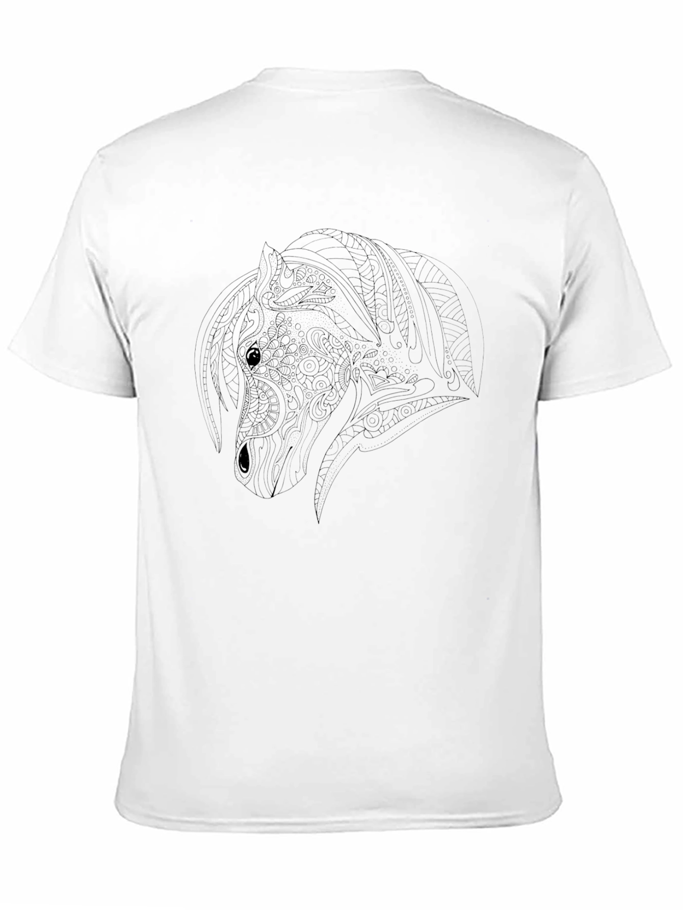 Mens Black Horse Graphic Tee