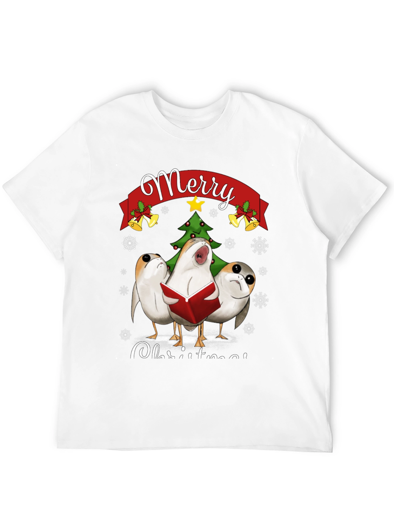 Star Wars Porgs Merry Christmas Graphic T-Shirt