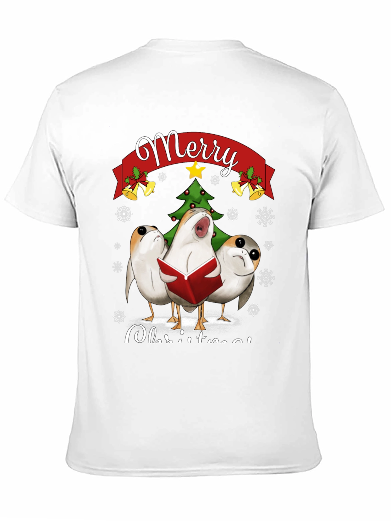 Star Wars Porgs Merry Christmas Graphic T-Shirt