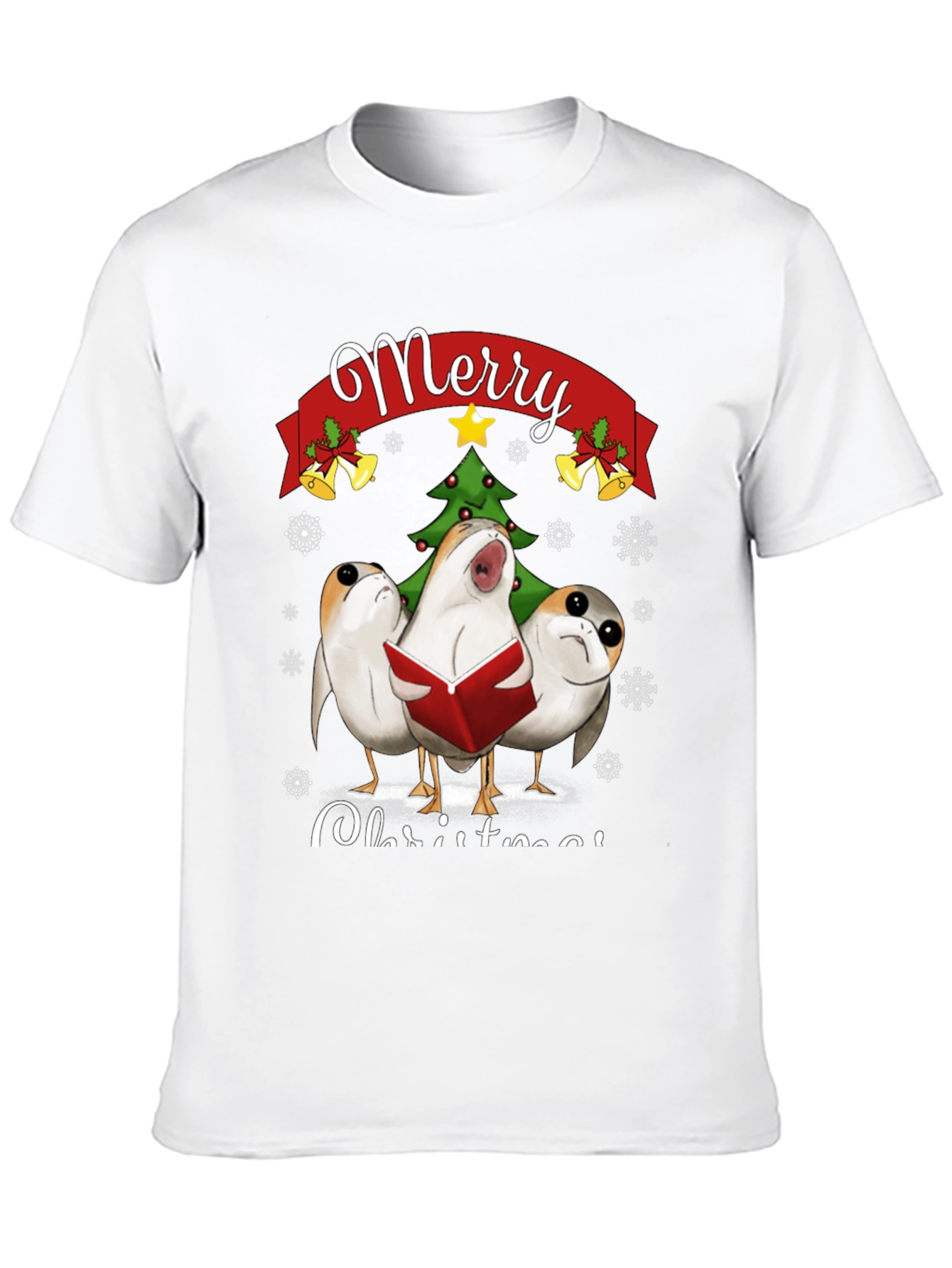 Star Wars Porgs Merry Christmas Graphic T-Shirt