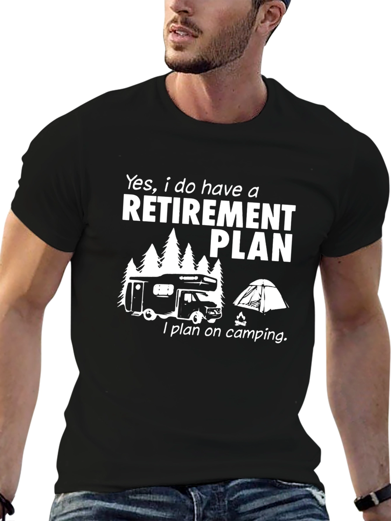 Retirement Plan Camping Graphic Tee