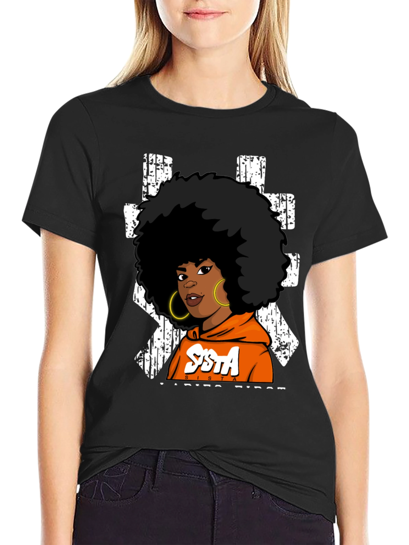 Sista Vibes Black T-Shirt