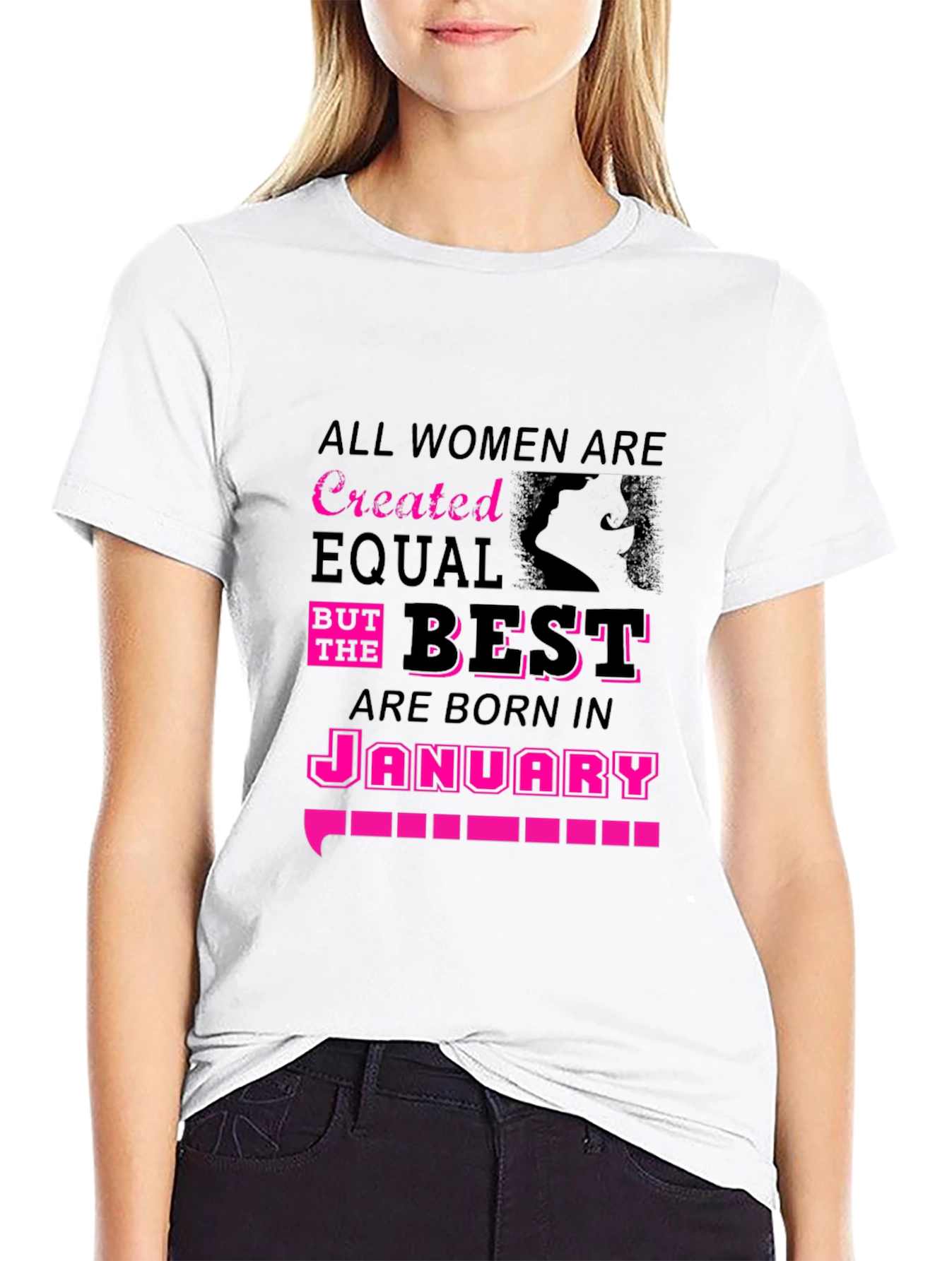 All Women Are Created Equal January Birthday T-Shirt