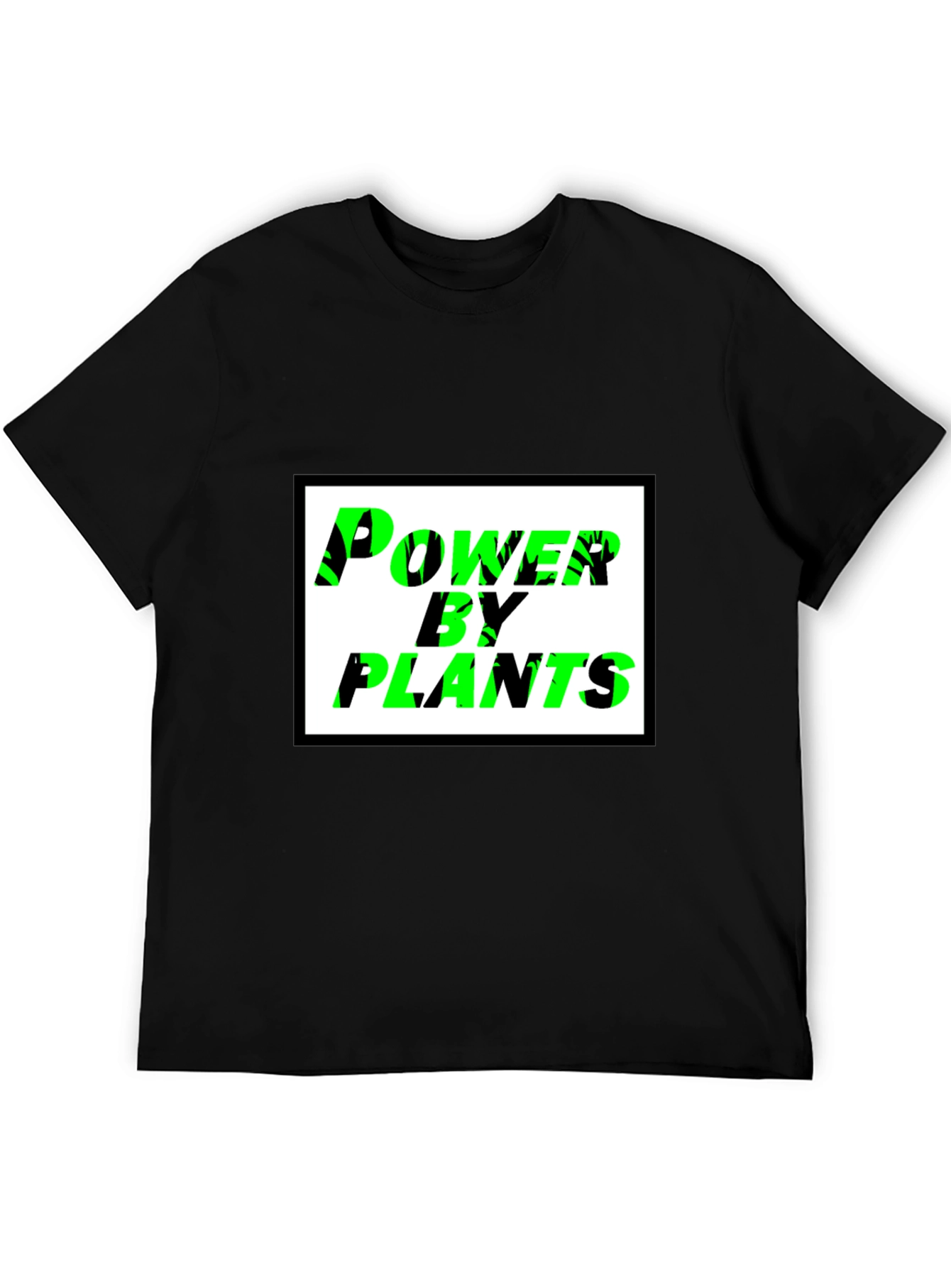 Power By Plants Black T-Shirt