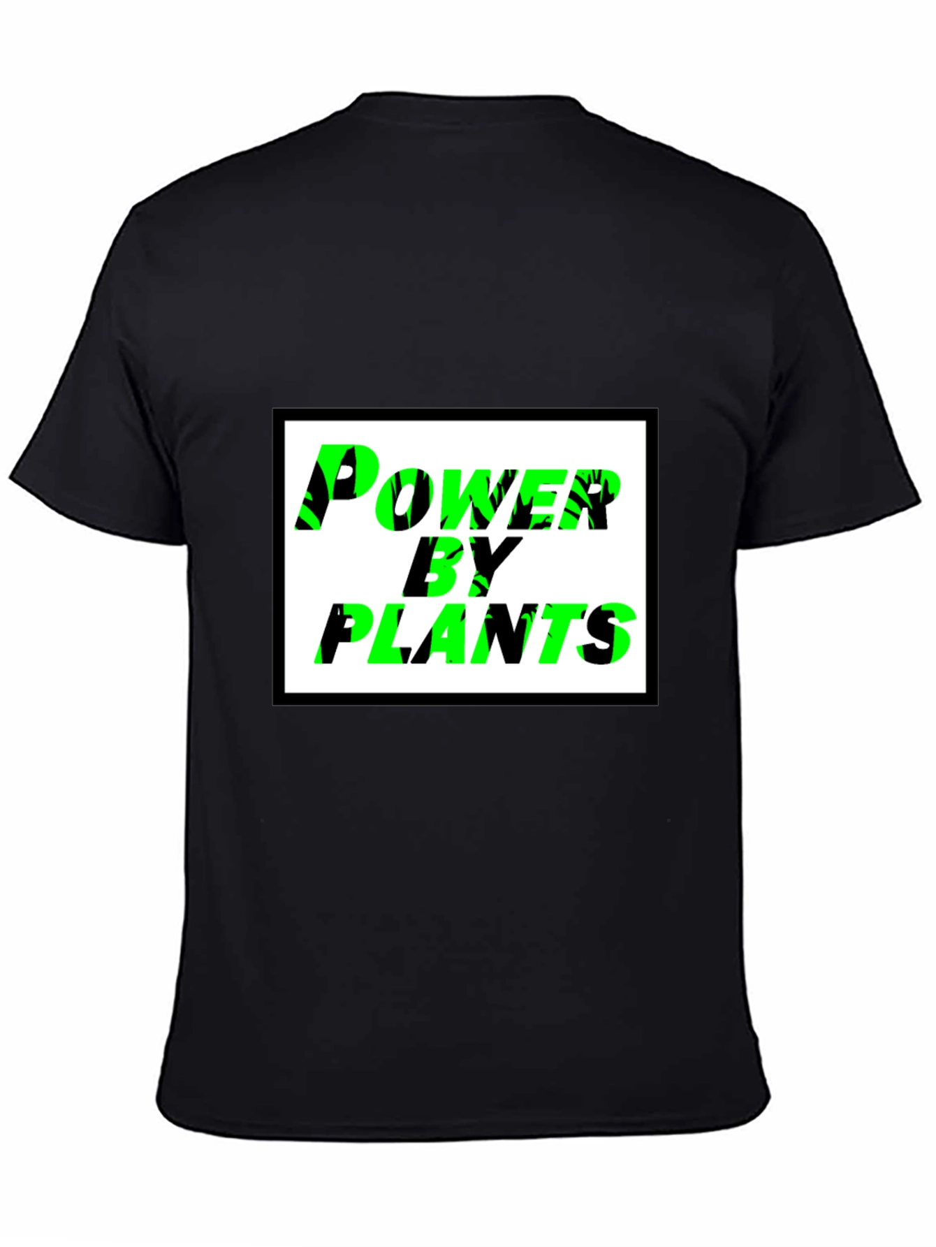 Power By Plants Black T-Shirt