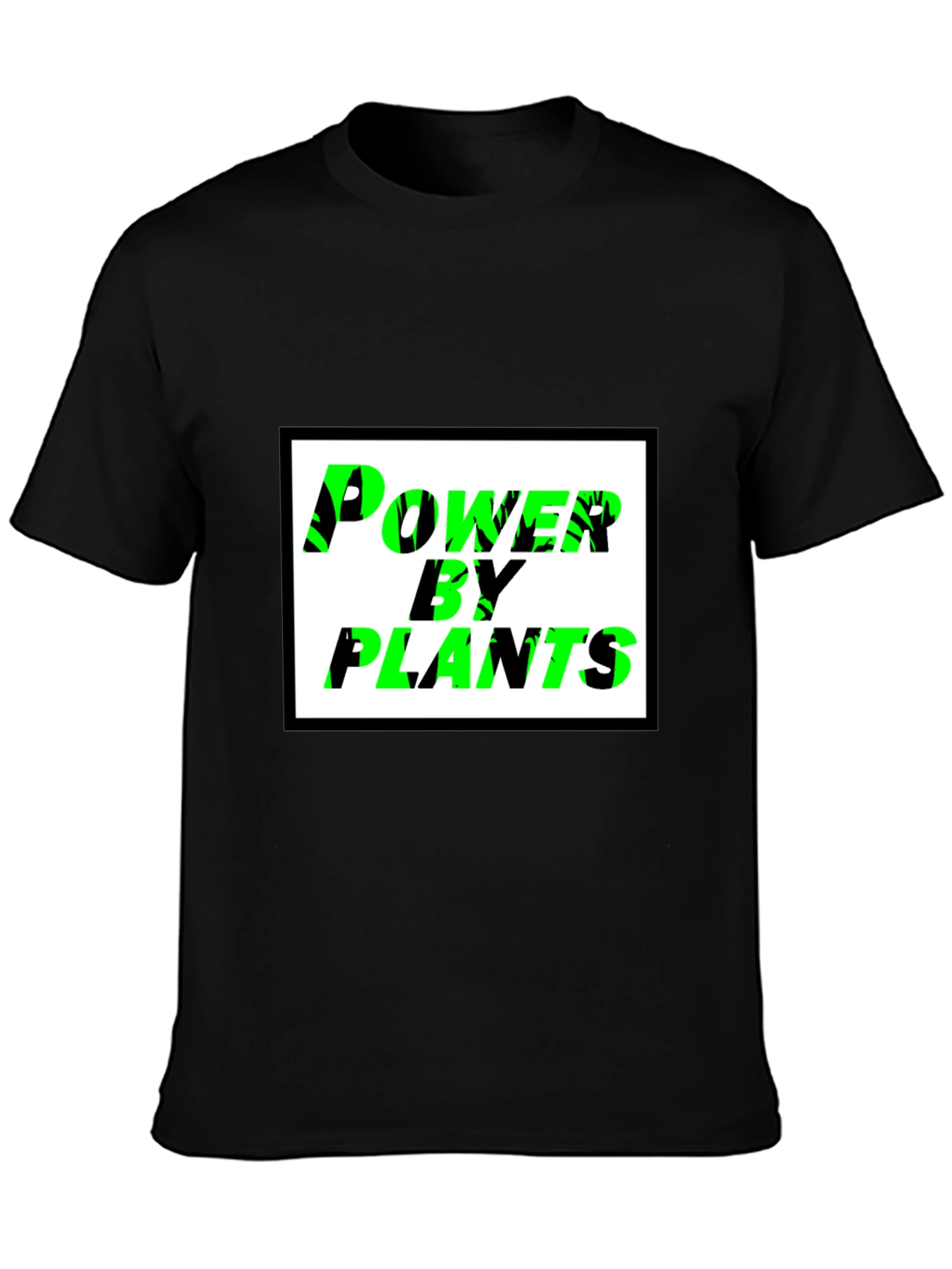 Power By Plants Black T-Shirt
