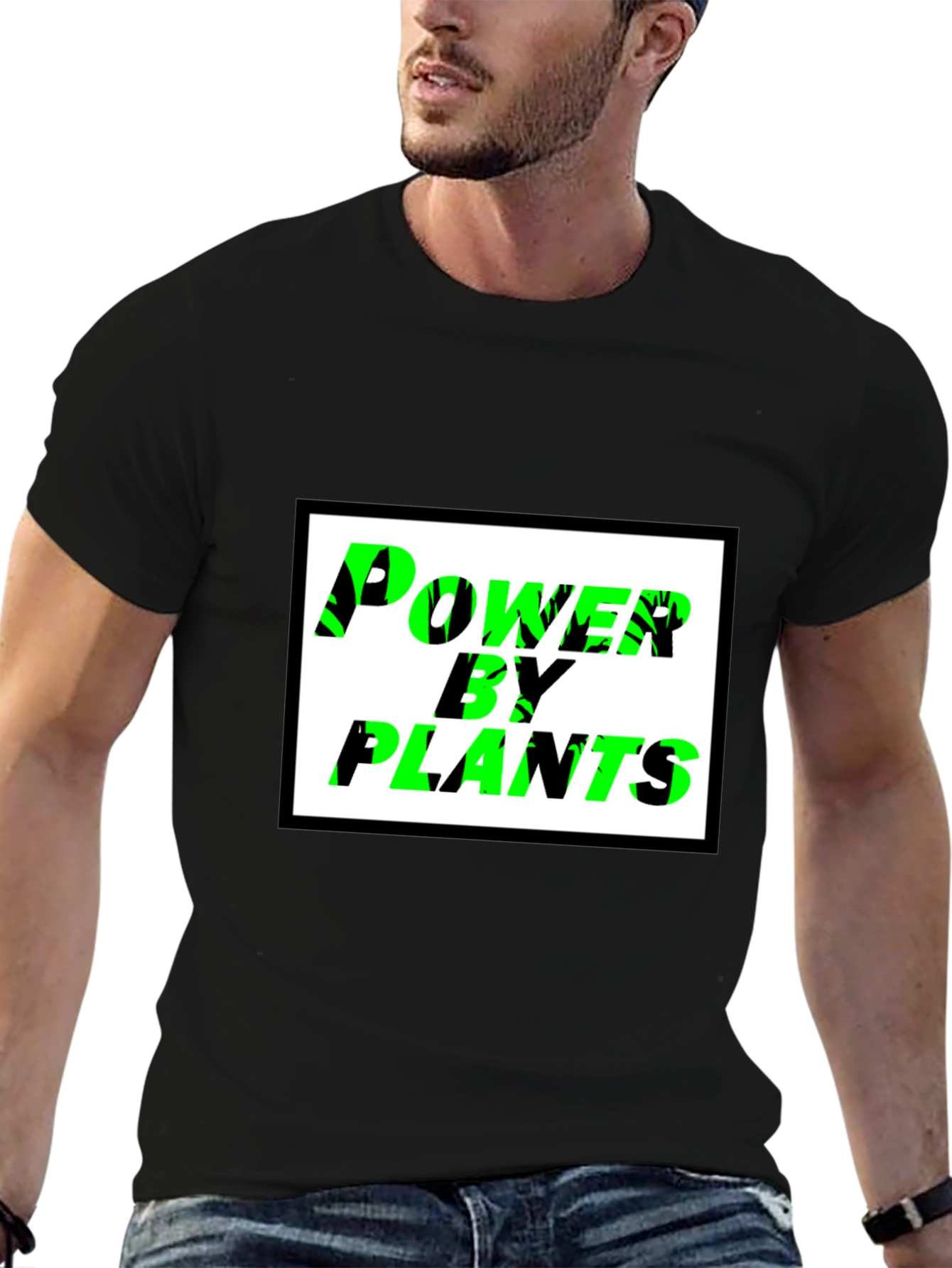 Power By Plants Black T-Shirt