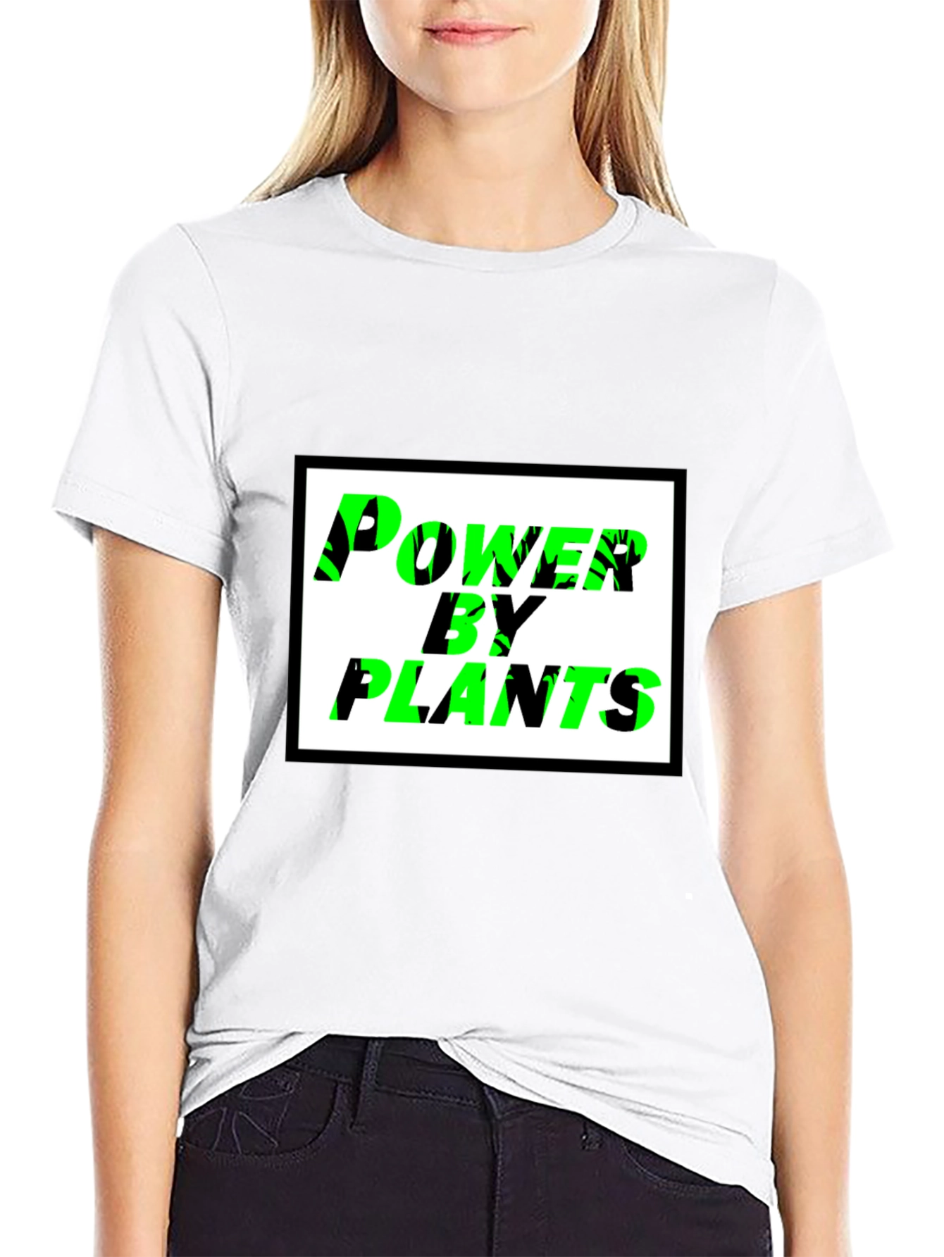 Power By Plants Black T-Shirt