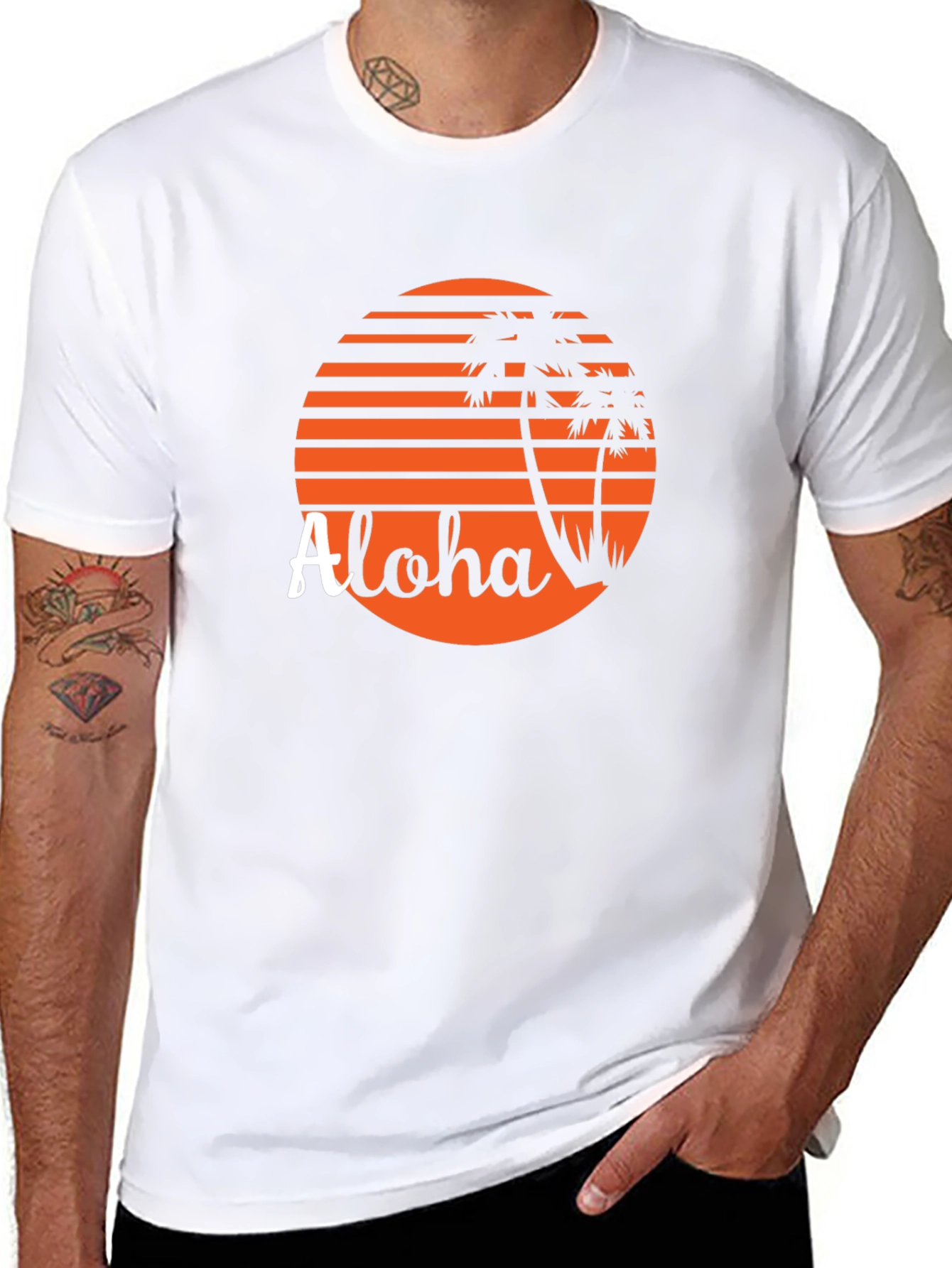 Aloha Sunset Graphic Tee - Tropical Vacation Vibe