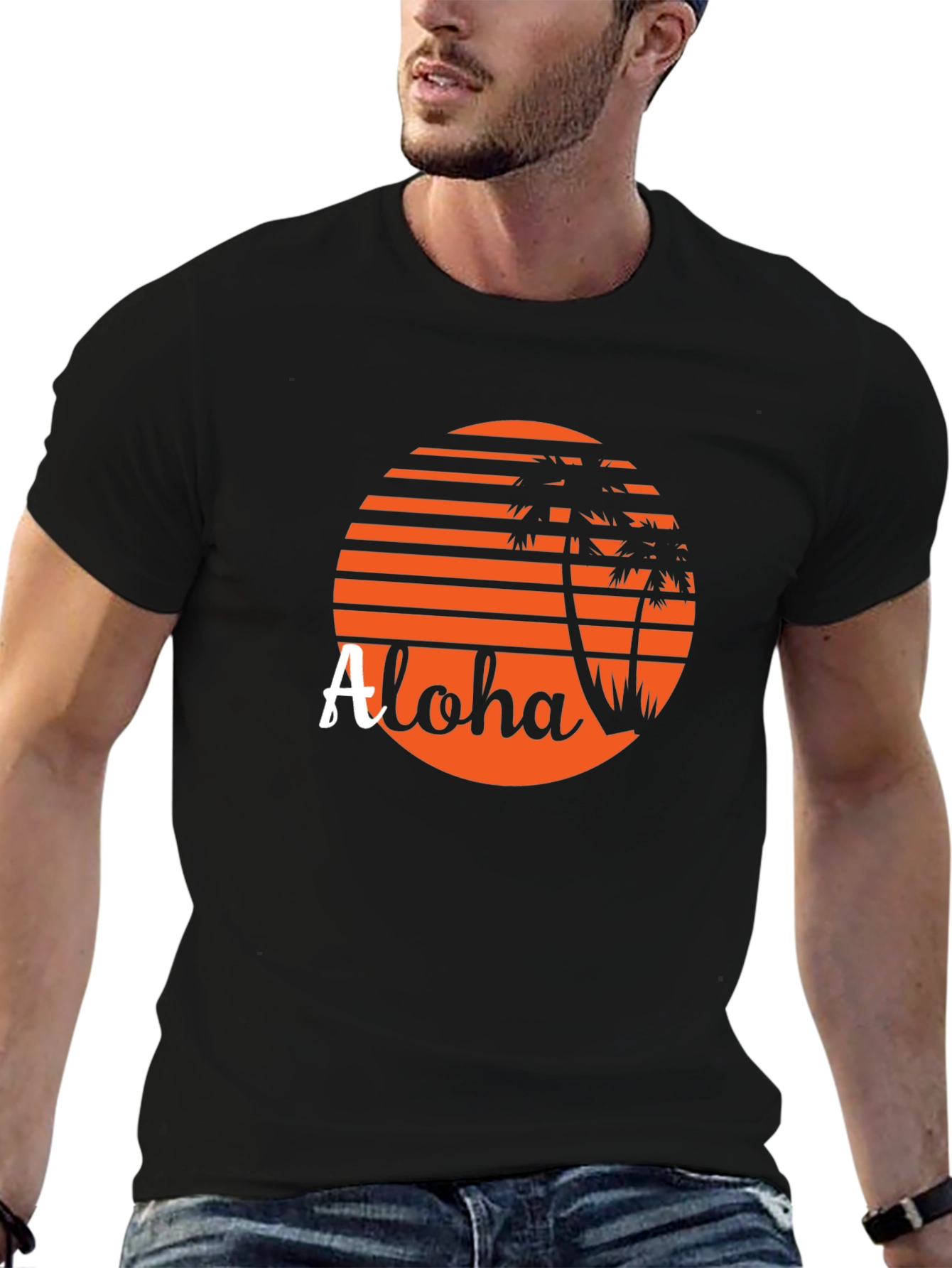 Aloha Sunset Graphic Tee - Tropical Vacation Vibe
