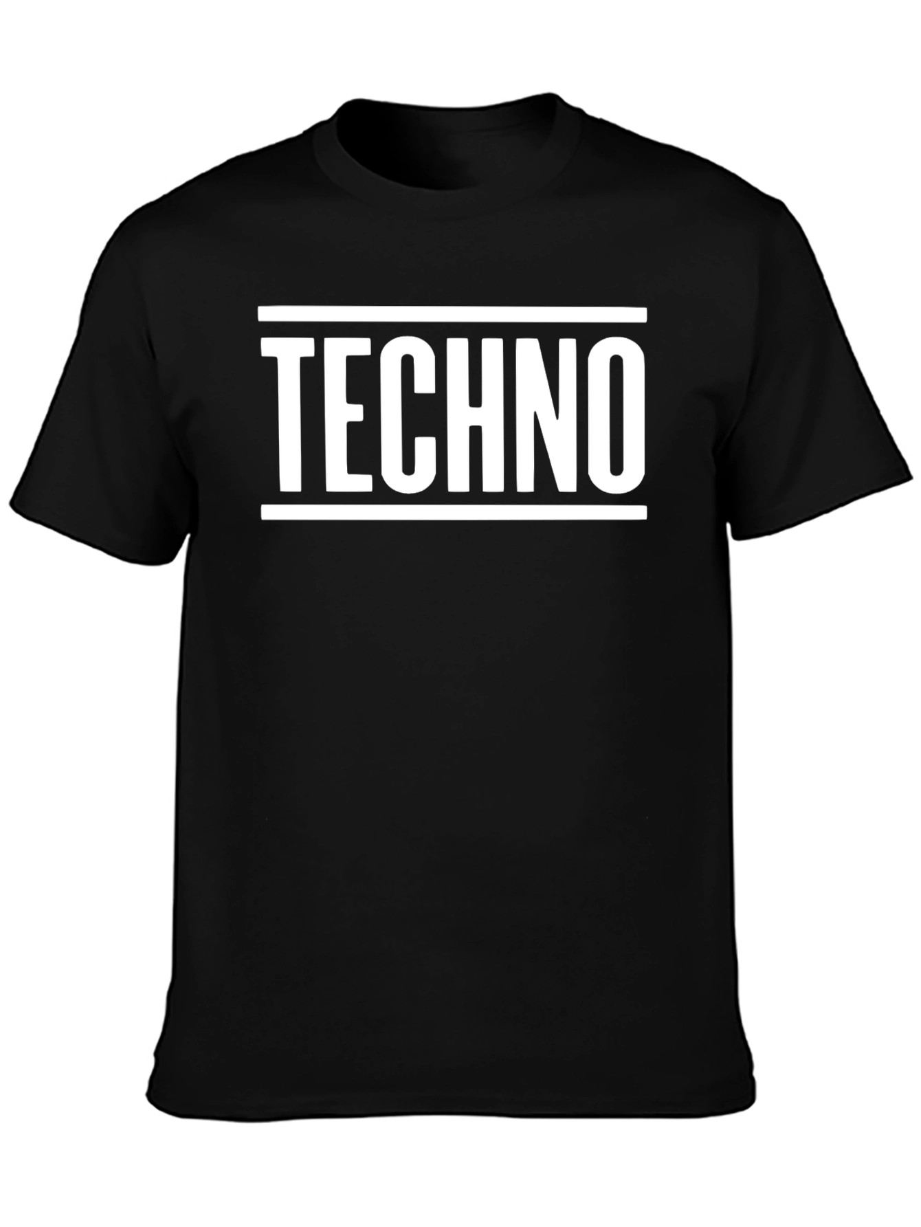 Techno Music Graphic Black T-Shirt