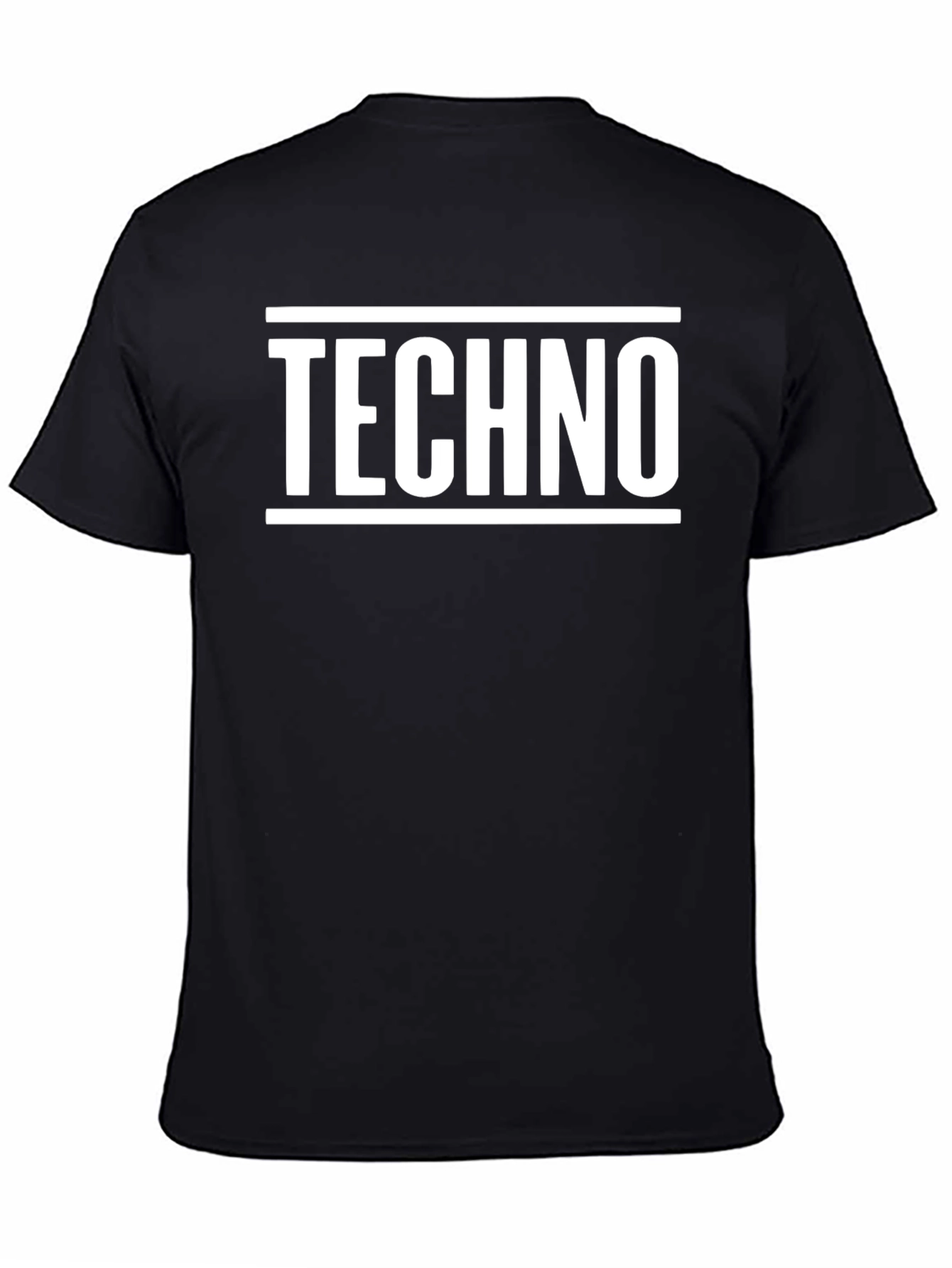 Techno Music Graphic Black T-Shirt