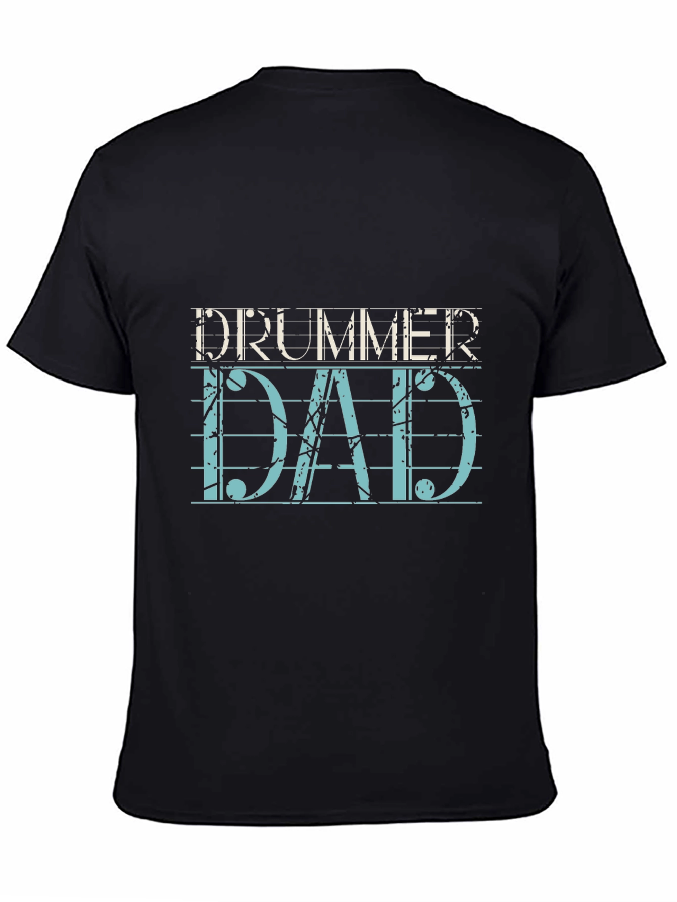 Drummer Dad Graphic T-Shirt - Black Cotton Tee