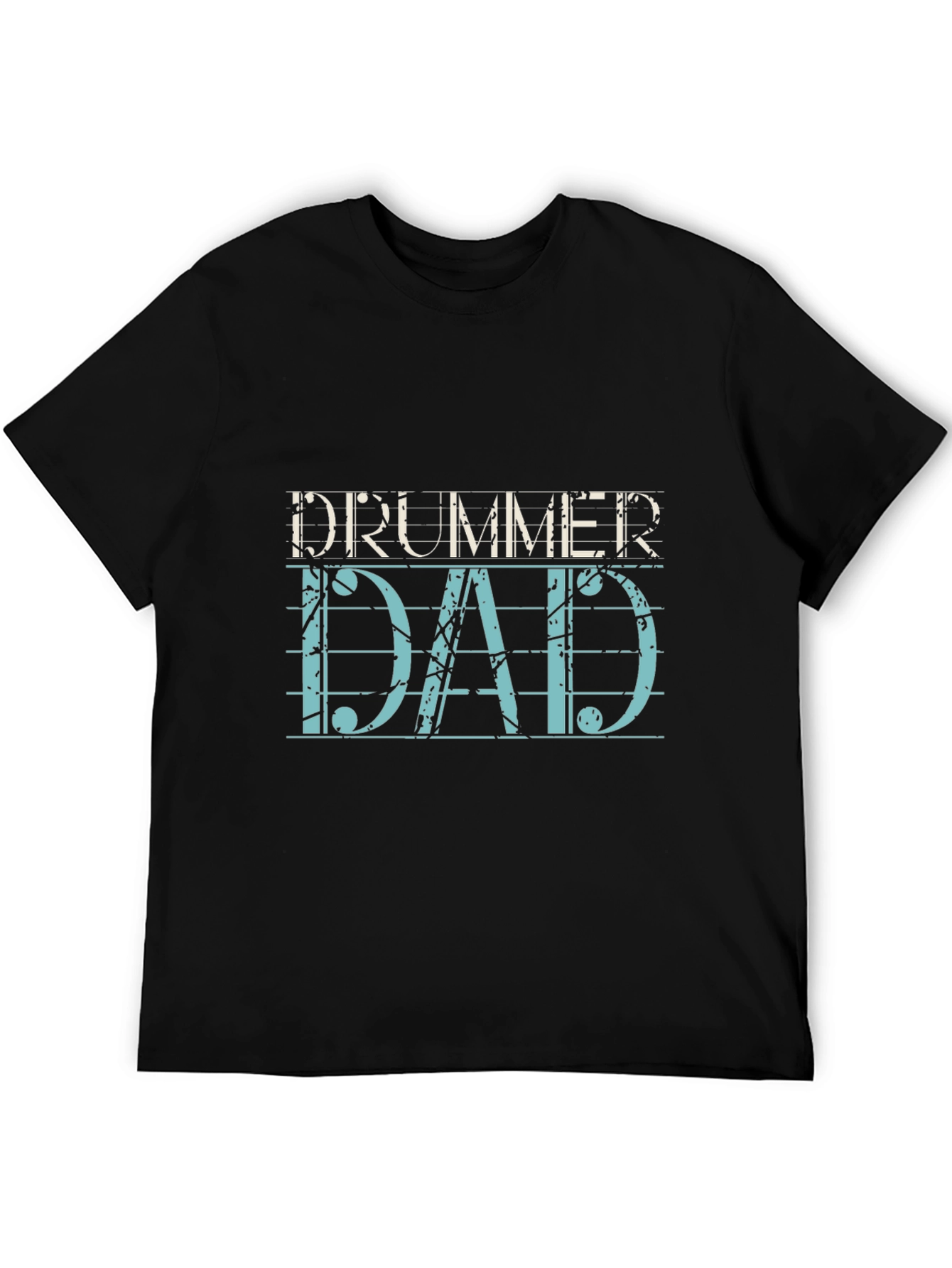 Drummer Dad Graphic T-Shirt - Black Cotton Tee
