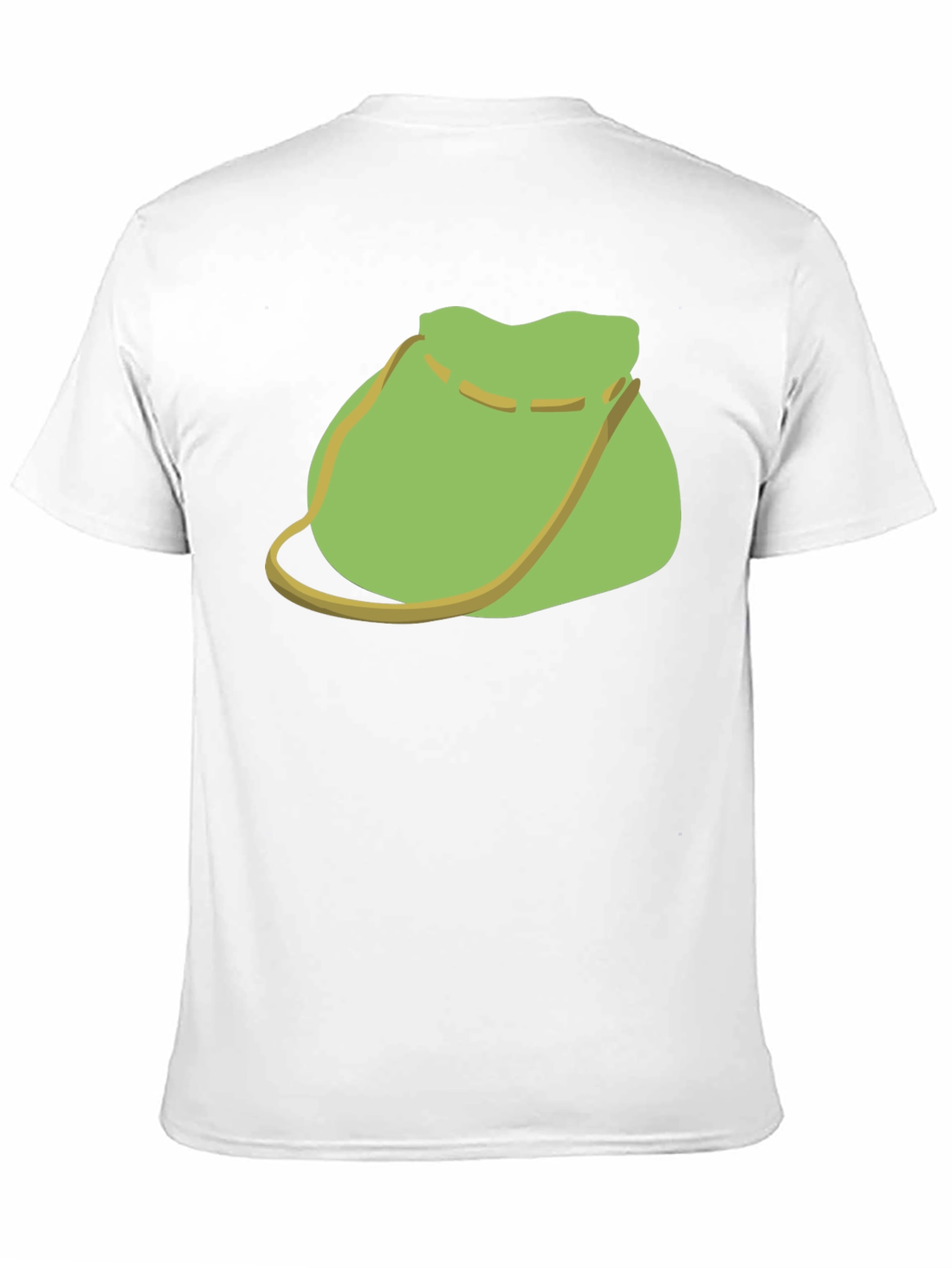 Green Pouch Graphic Tee - Casual Black T-Shirt
