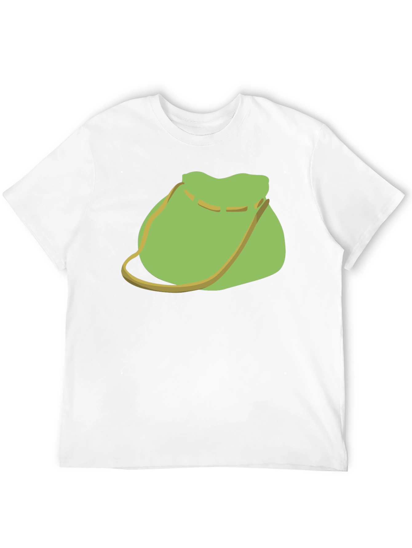 Green Pouch Graphic Tee - Casual Black T-Shirt