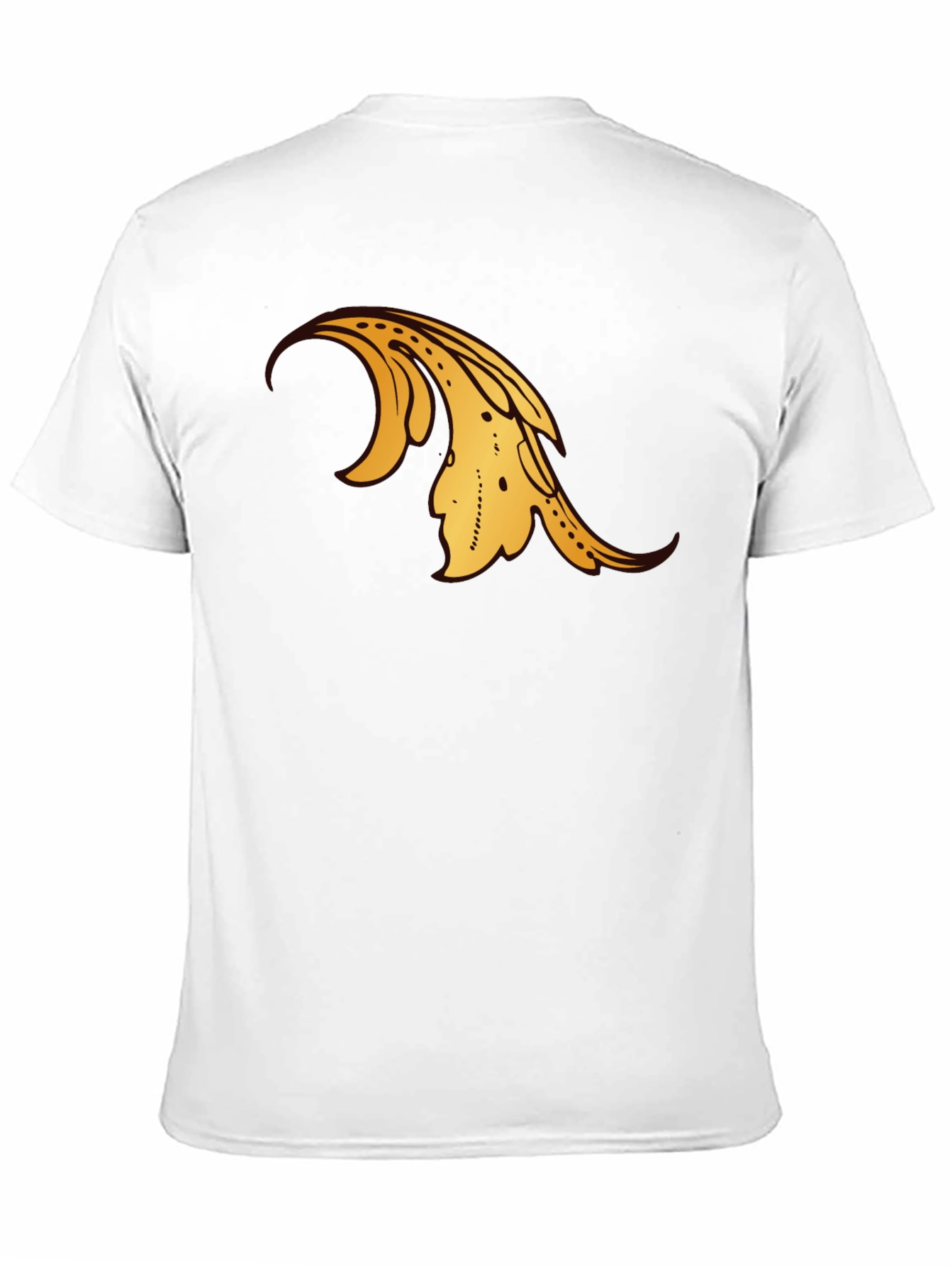 Black T-Shirt with Gold Ornamental Design