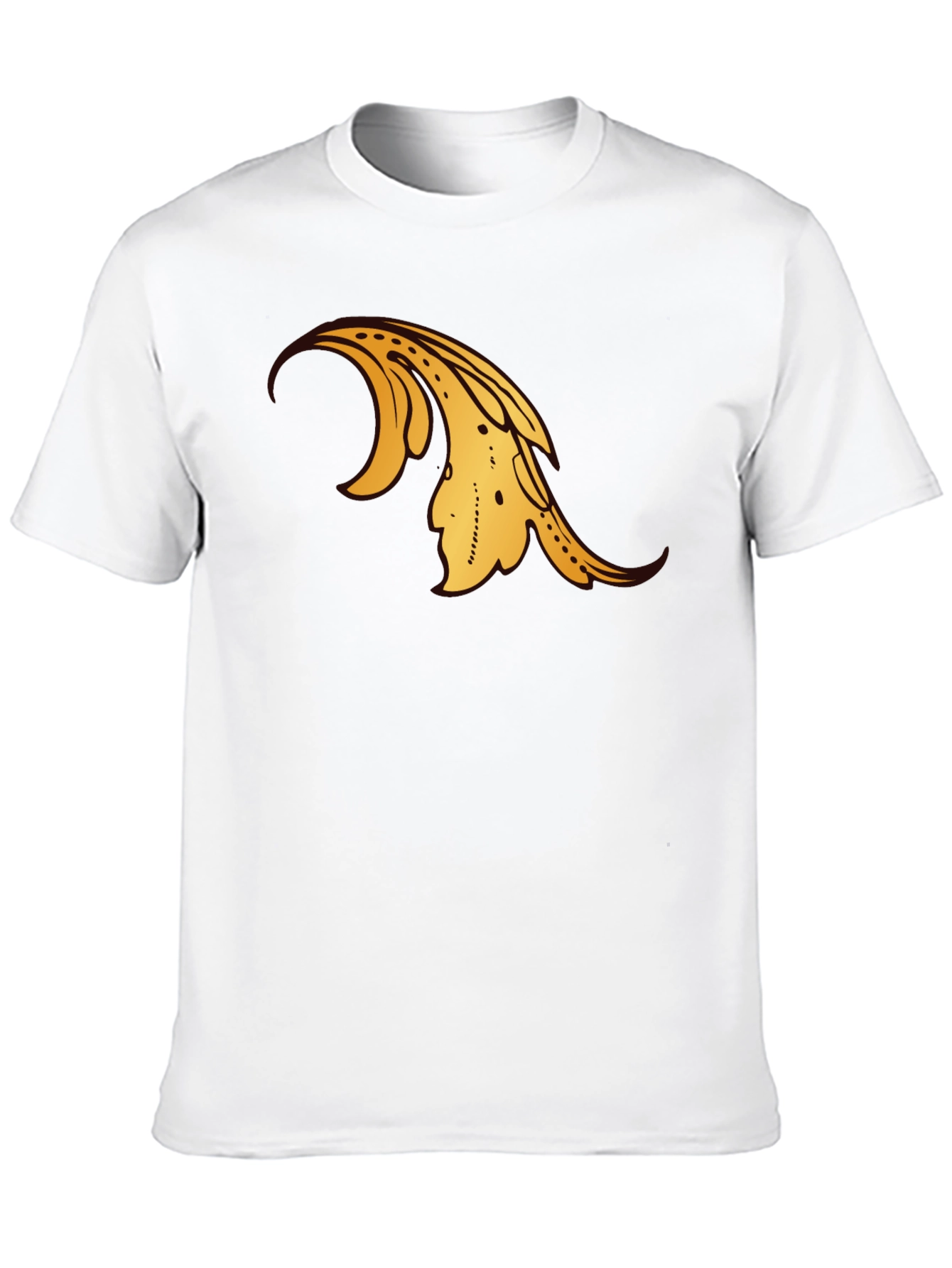Black T-Shirt with Gold Ornamental Design