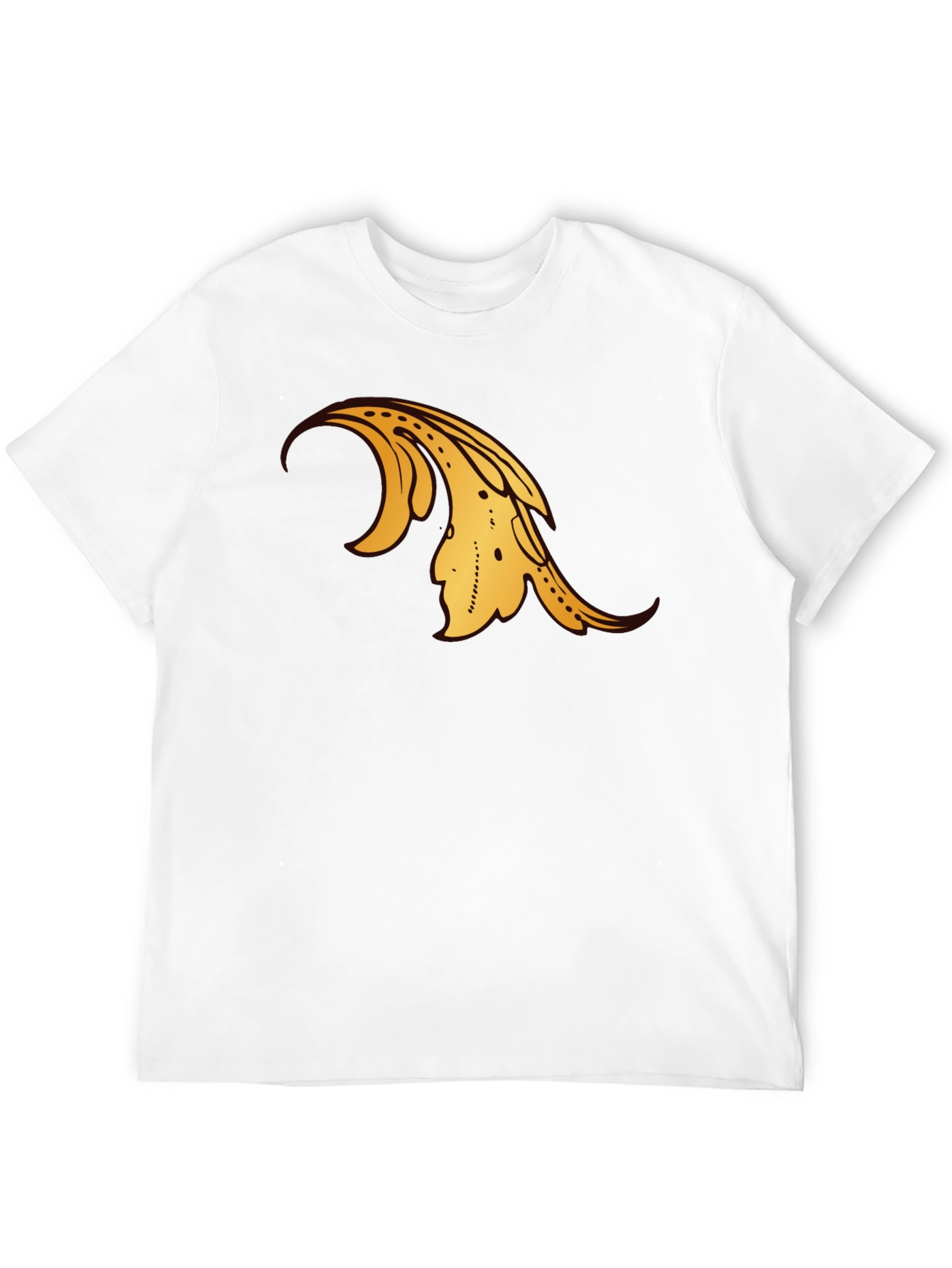 Black T-Shirt with Gold Ornamental Design