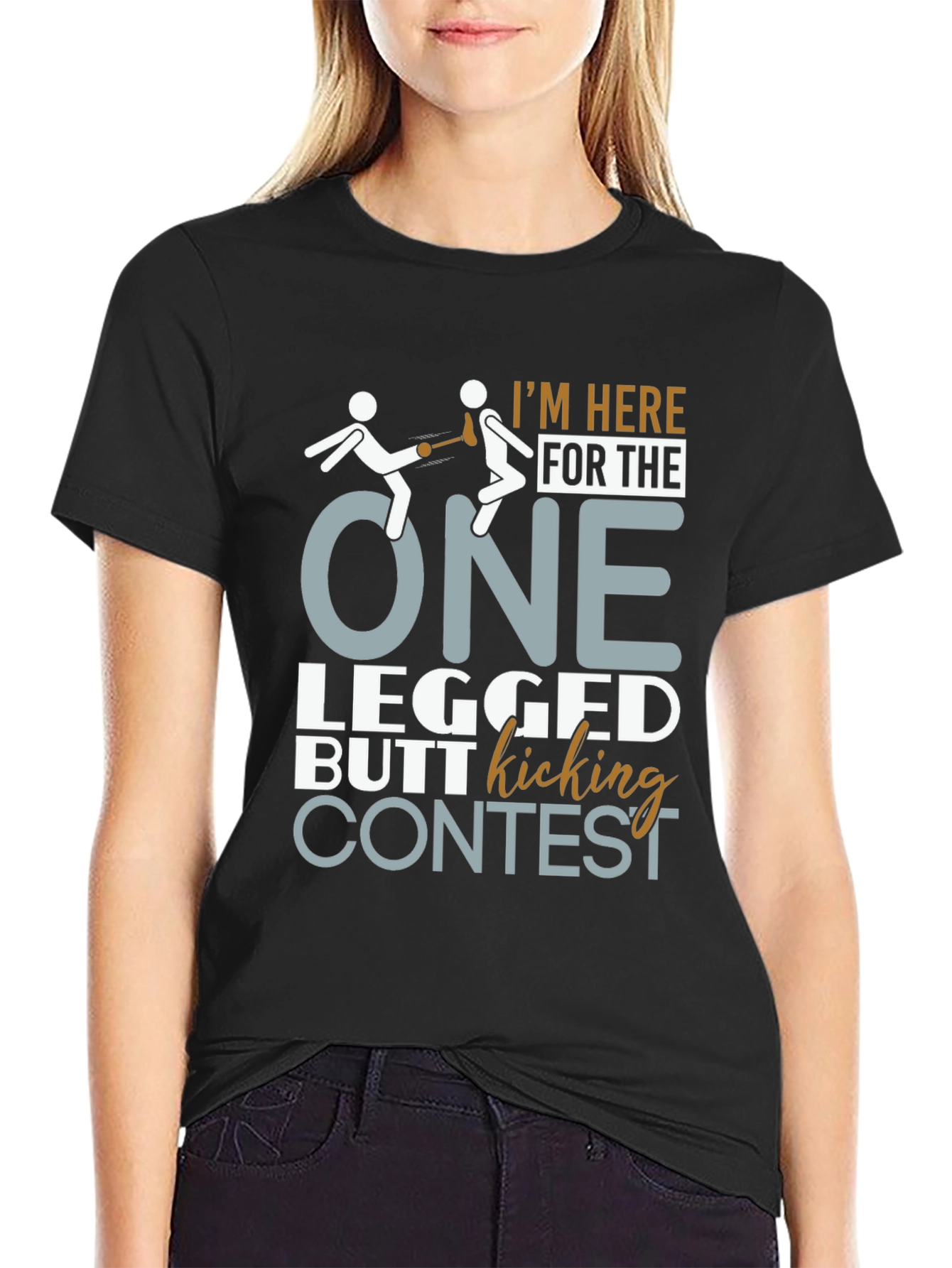 One Legged Butt Kicking Contest T-Shirt