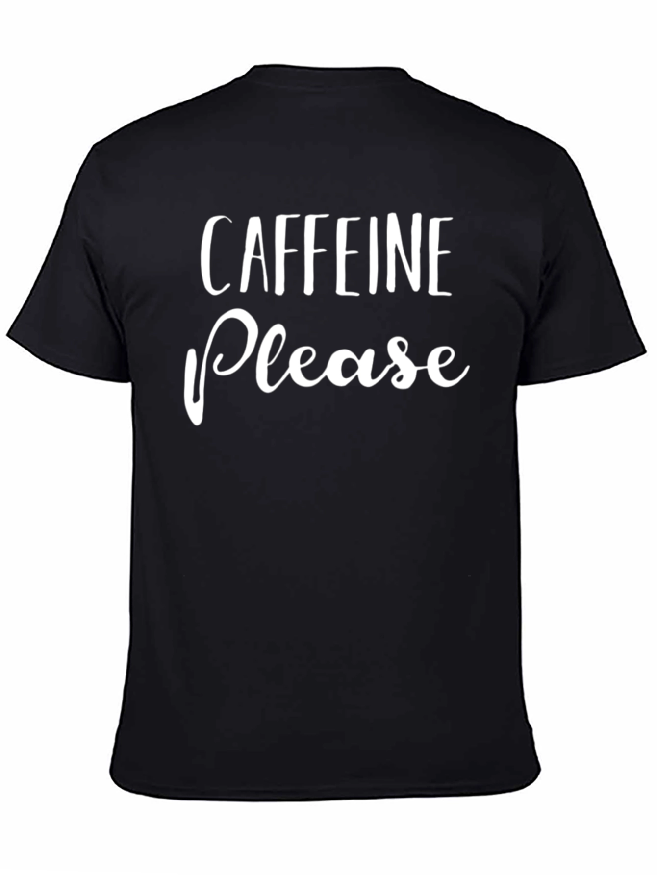 Caffeine Please Graphic Tee - Black Short Sleeve