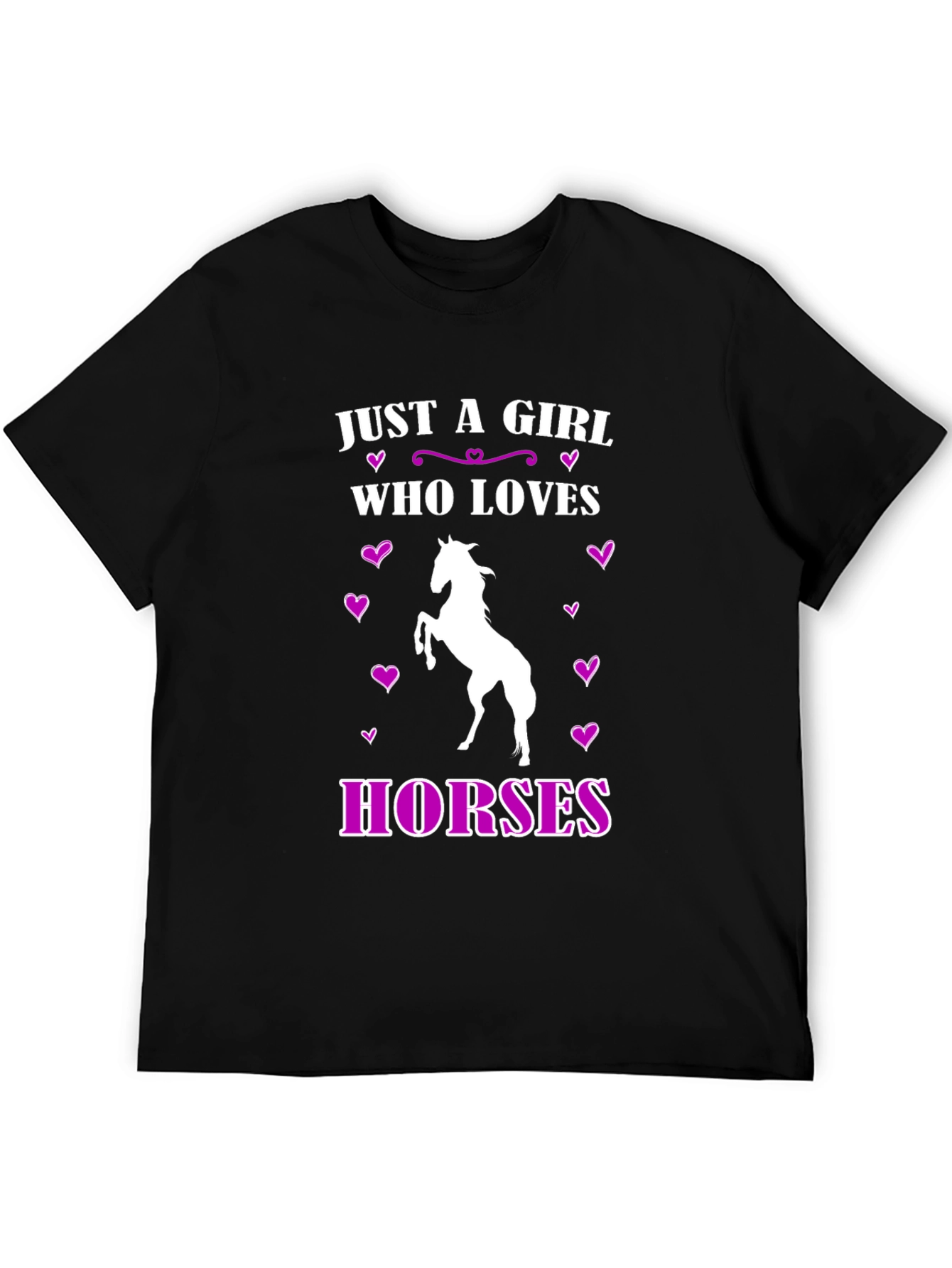 Girl Who Loves Horses Graphic T-Shirt