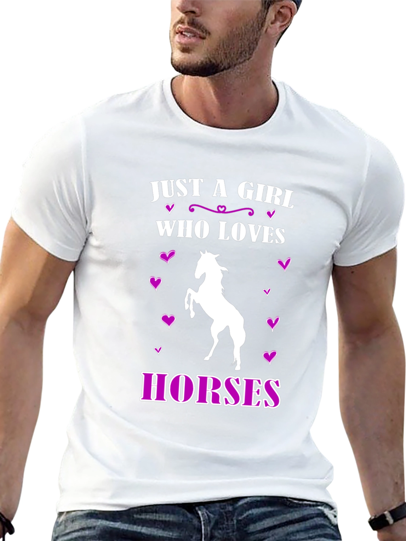 Girl Who Loves Horses Graphic T-Shirt