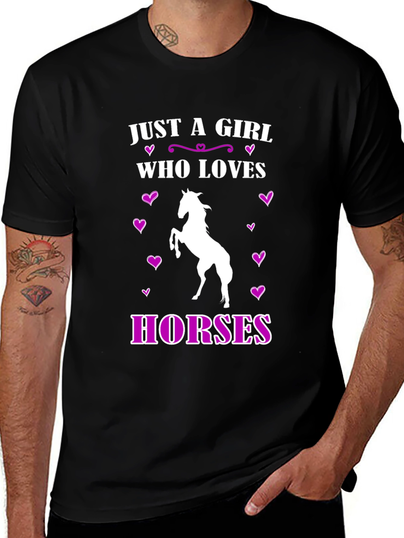 Girl Who Loves Horses Graphic T-Shirt