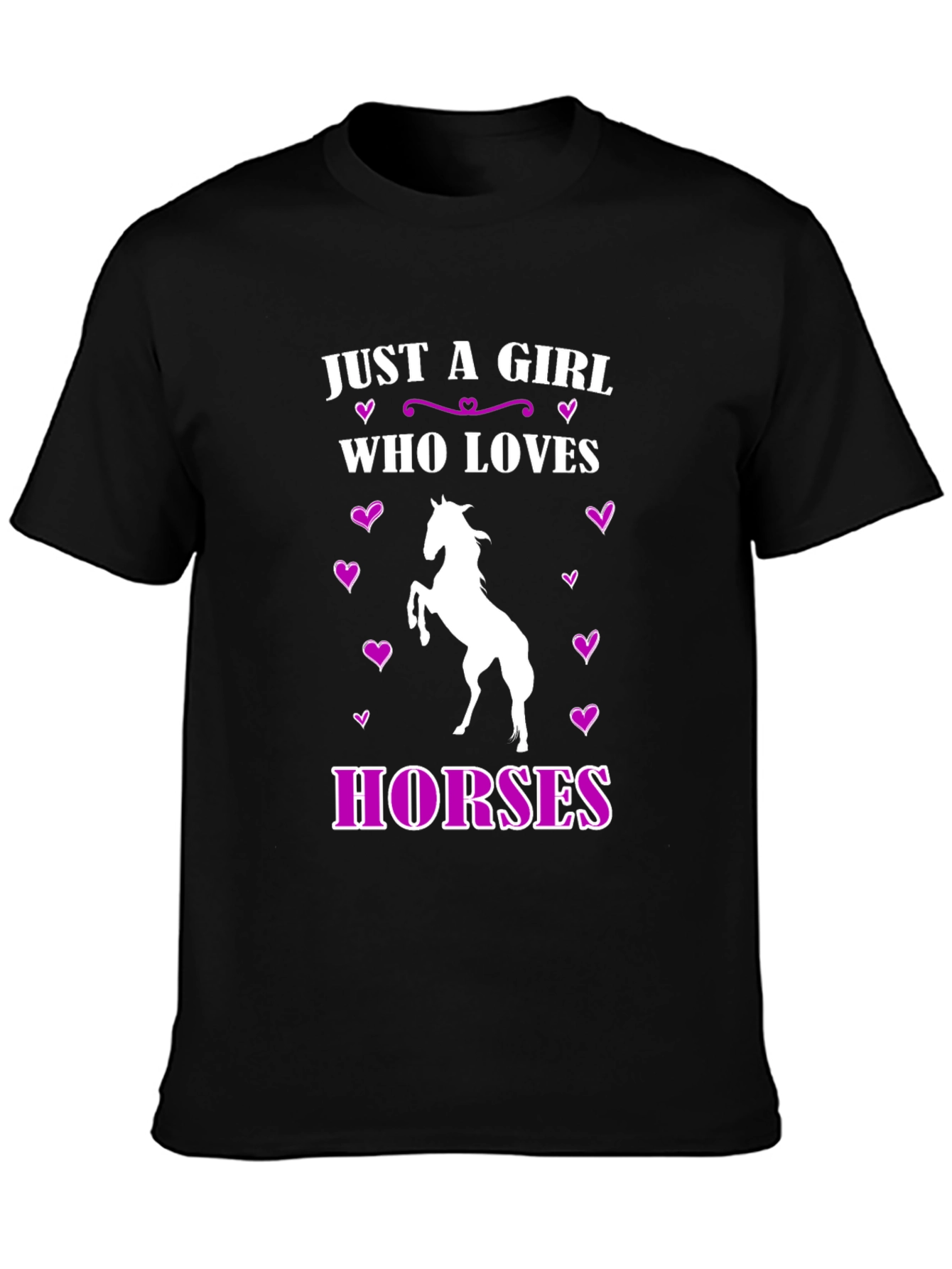 Girl Who Loves Horses Graphic T-Shirt