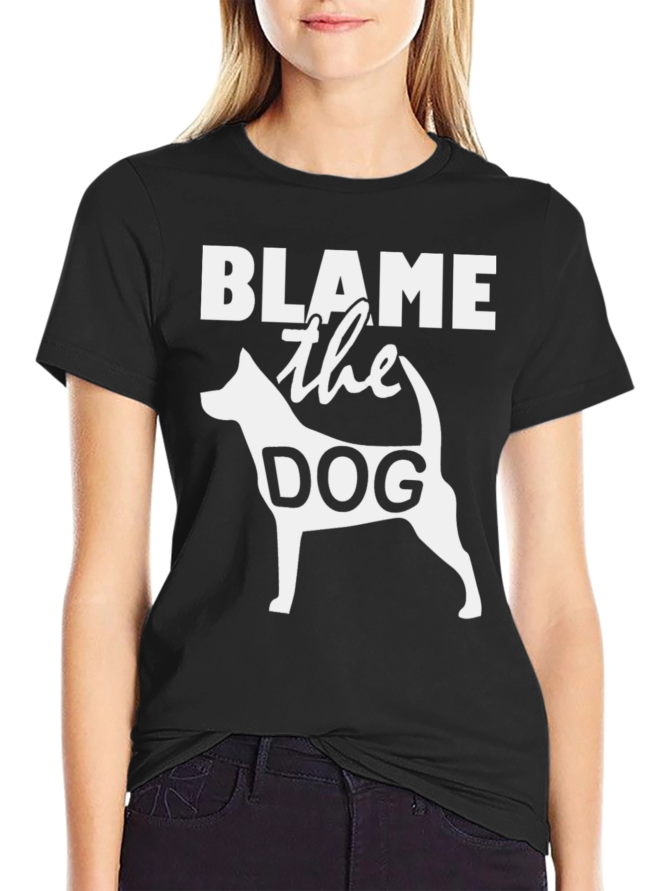 Blame the Dog Graphic Tee - Funny Novelty Shirt