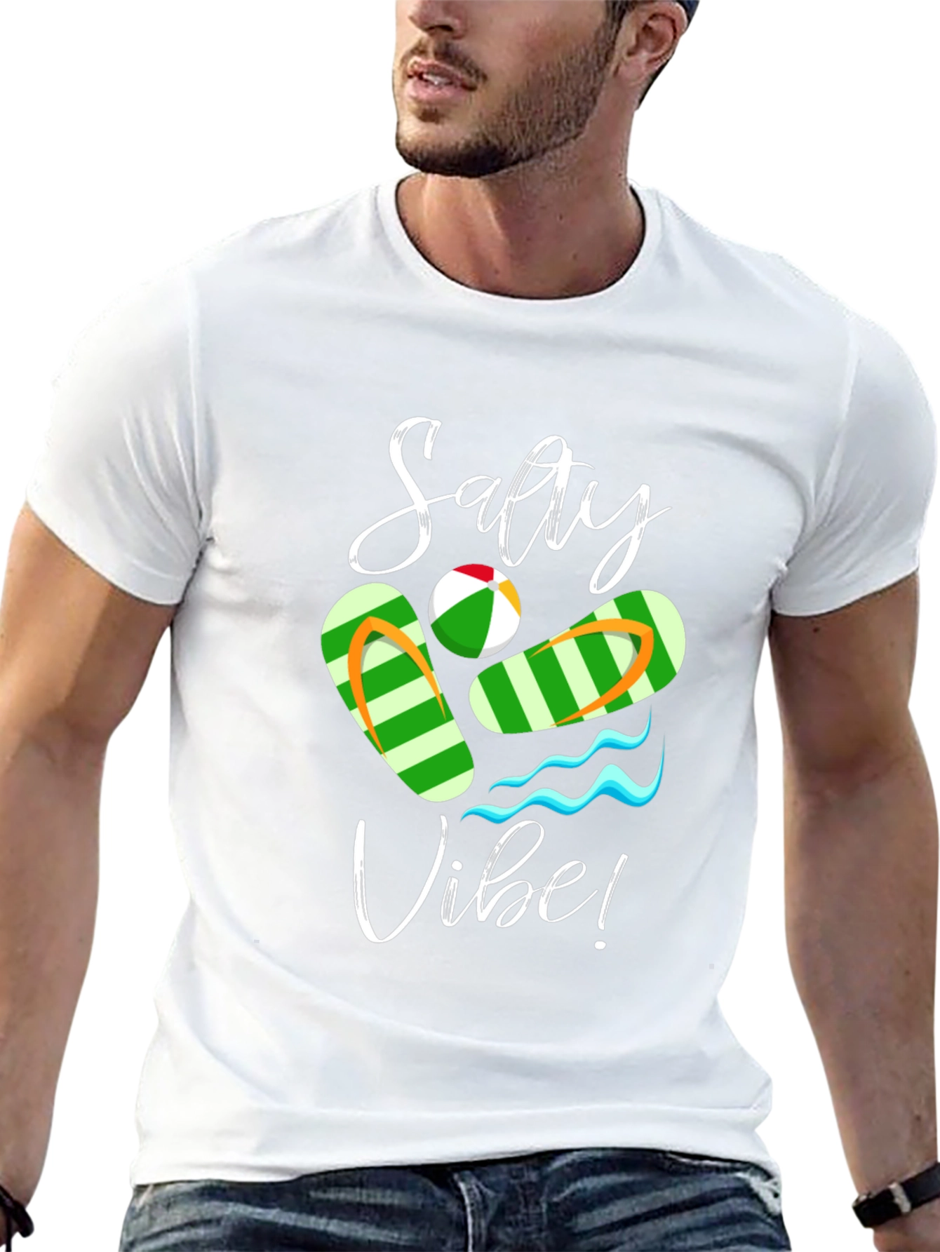 Salty Vibe Black Graphic Tee