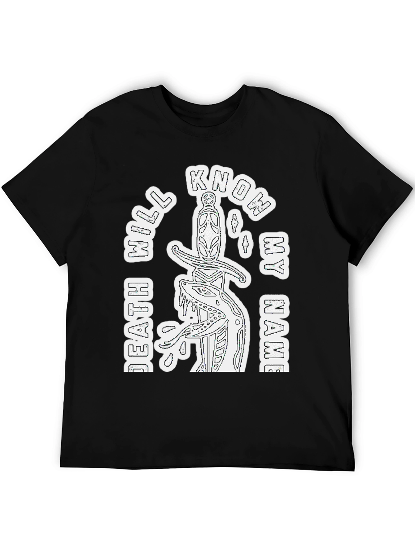 Know My Name Graphic Tee - Black Casual T-Shirt