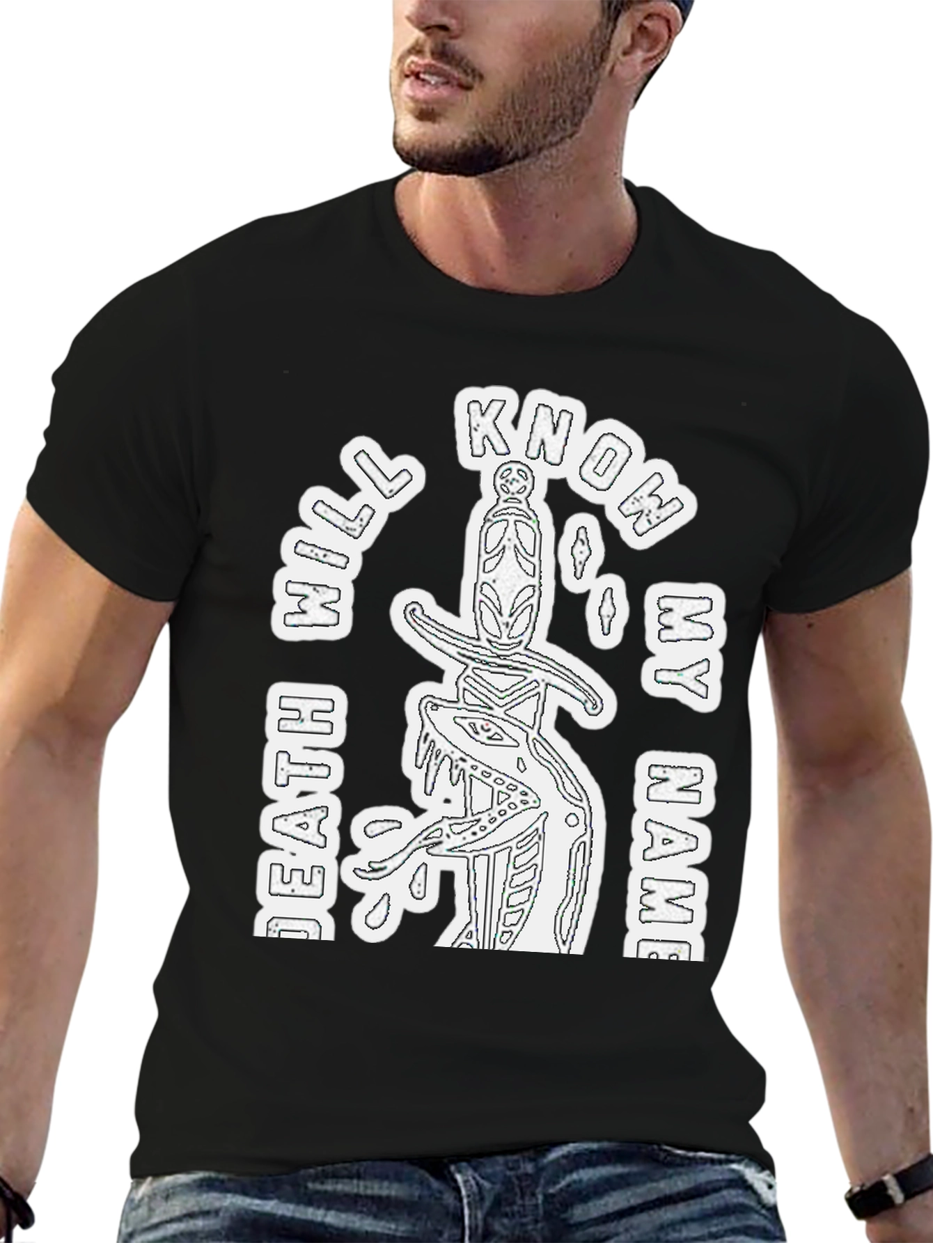Know My Name Graphic Tee - Black Casual T-Shirt