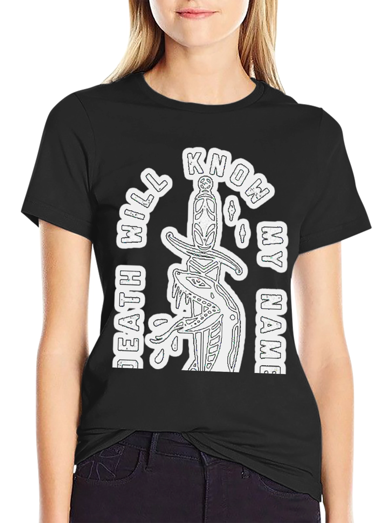 Know My Name Graphic Tee - Black Casual T-Shirt