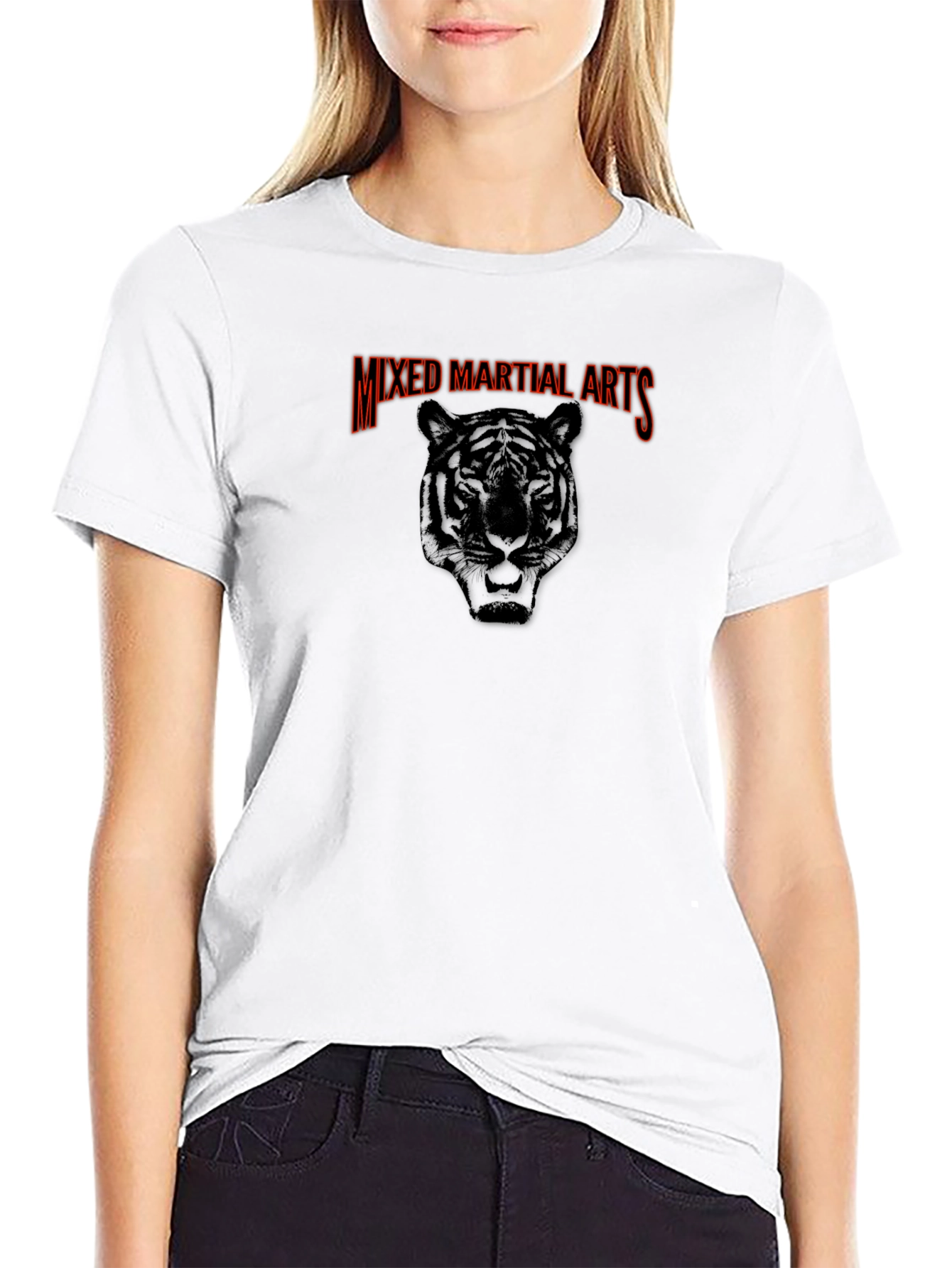 Mixed Martial Arts Tiger Graphic Tee - Black