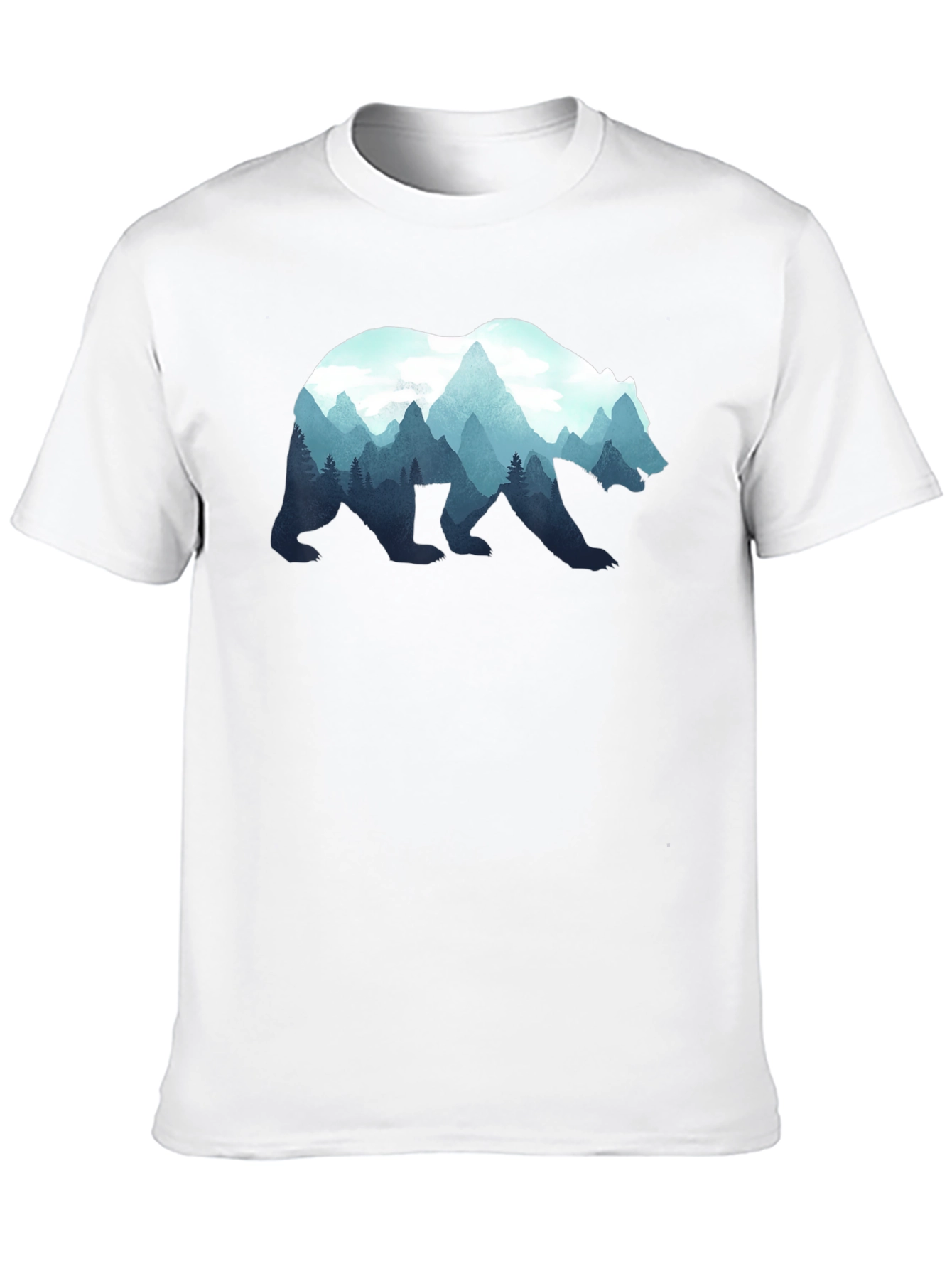 Nature Bear Graphic T-Shirt - Stylish Mens Tee