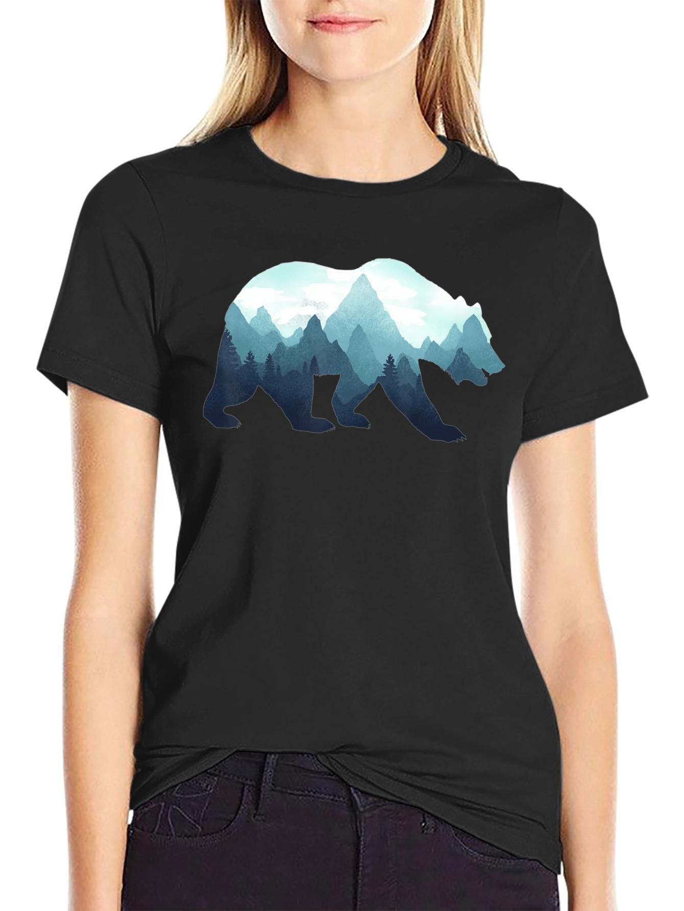 Nature Bear Graphic T-Shirt - Stylish Mens Tee