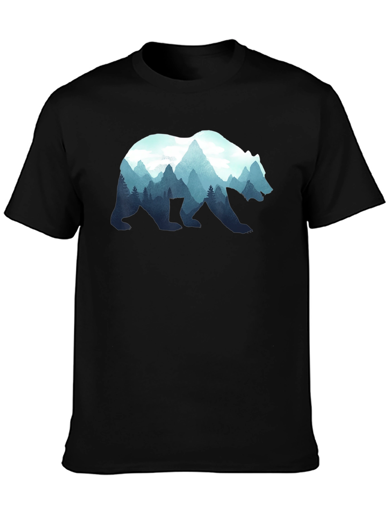 Nature Bear Graphic T-Shirt - Stylish Mens Tee