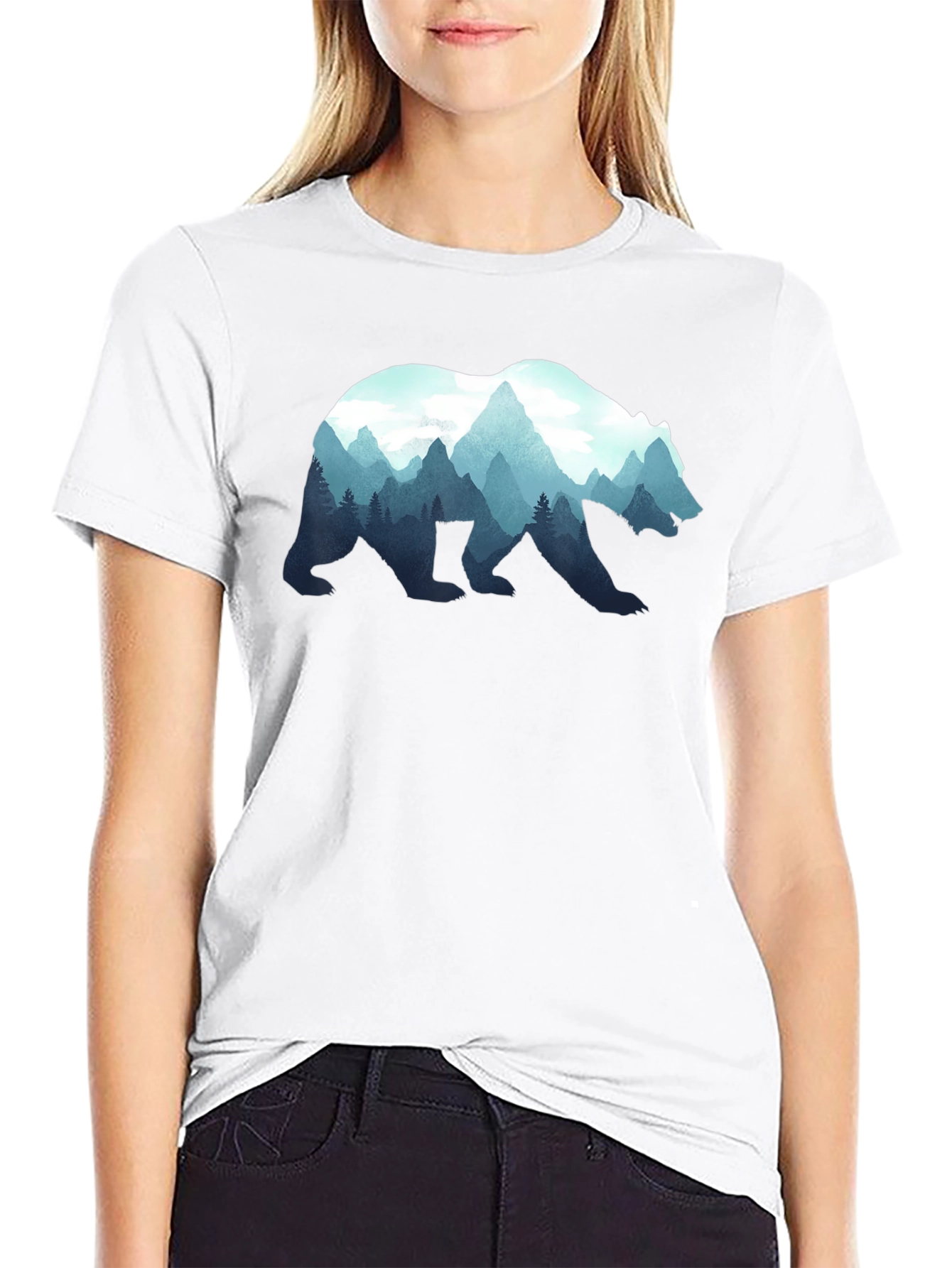Nature Bear Graphic T-Shirt - Stylish Mens Tee