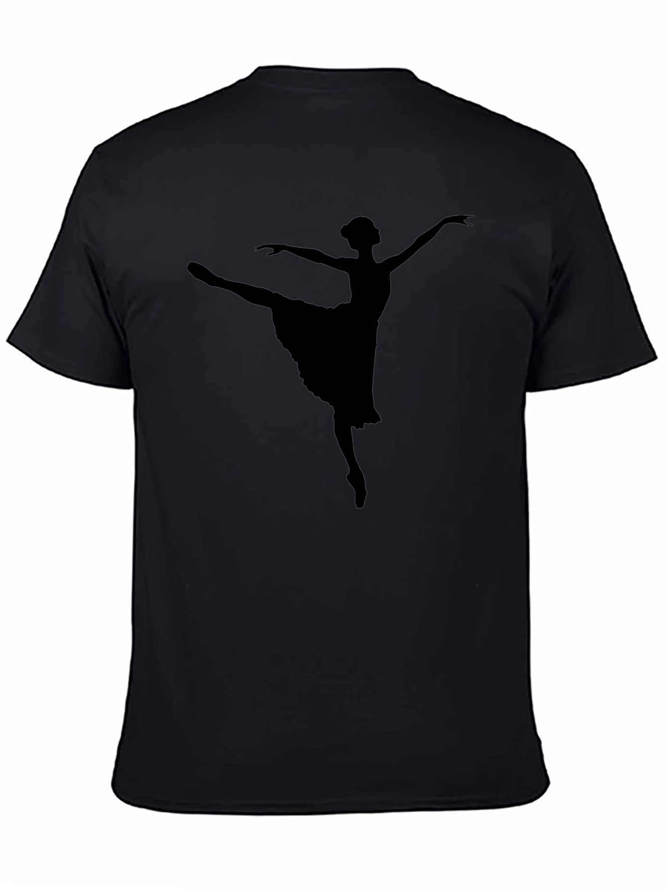 Black Ballet Dancer Silhouette T-Shirt