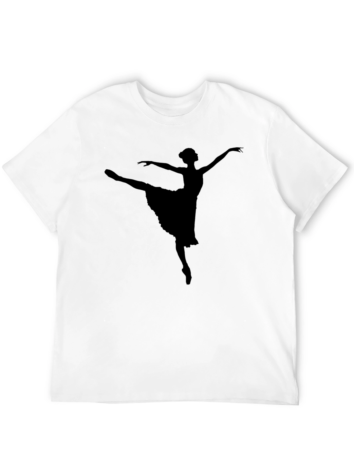 Black Ballet Dancer Silhouette T-Shirt