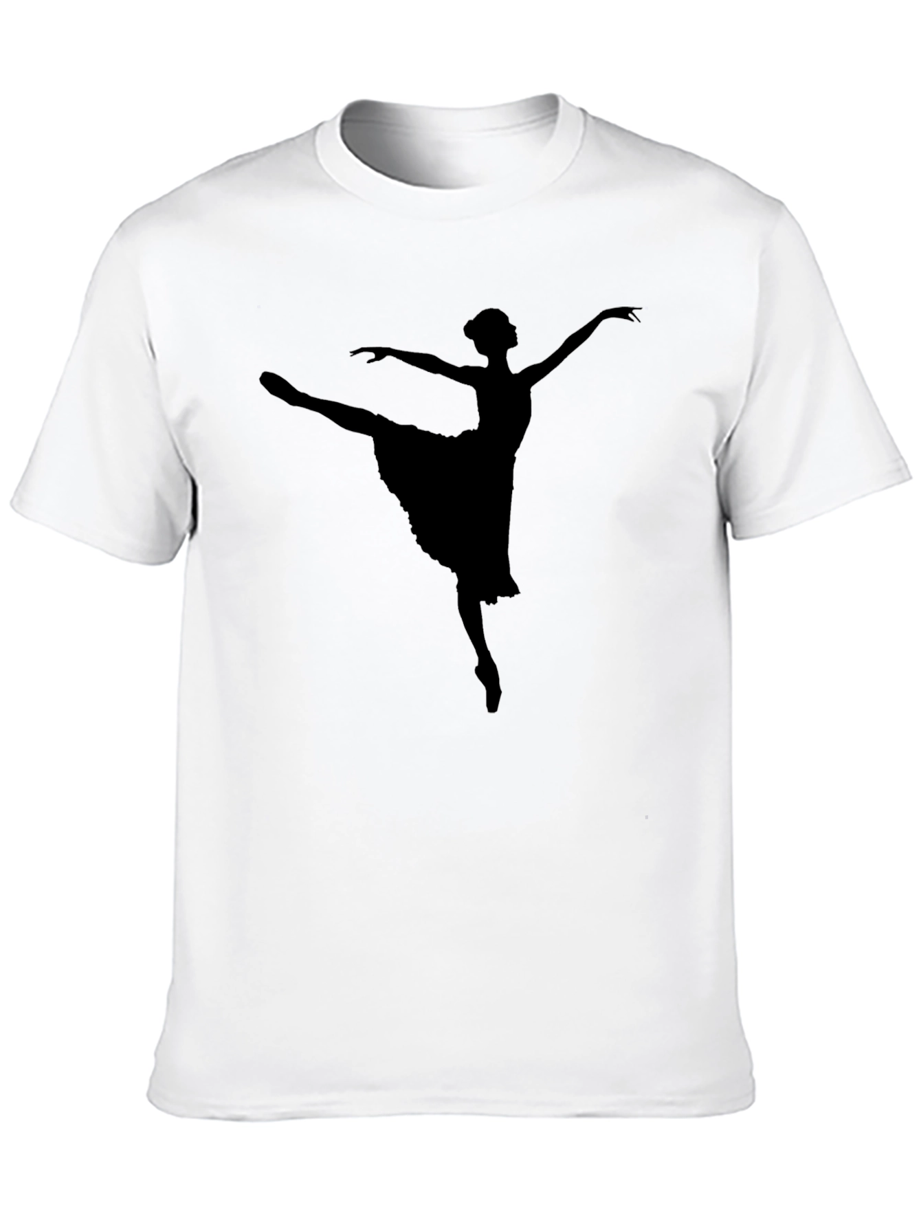 Black Ballet Dancer Silhouette T-Shirt