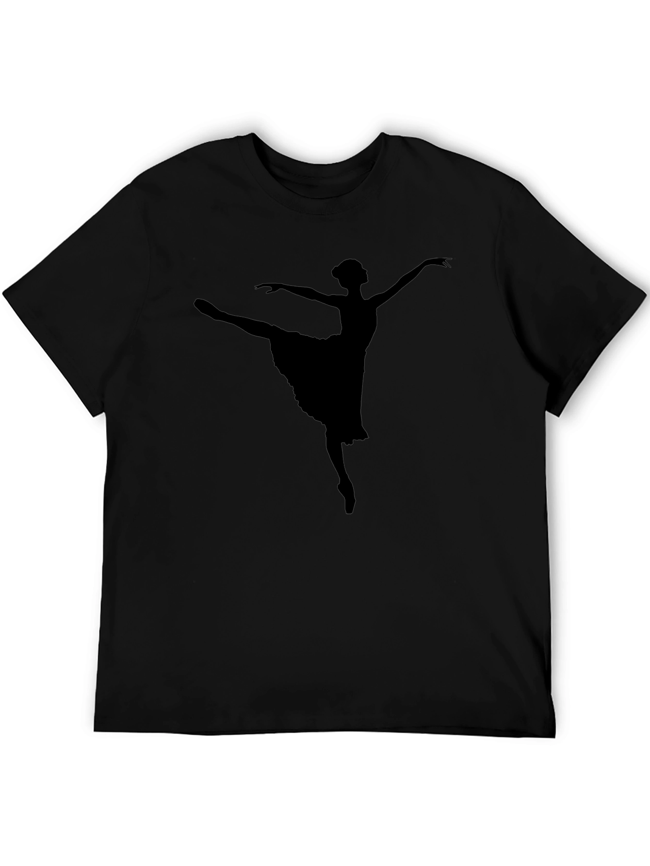 Black Ballet Dancer Silhouette T-Shirt