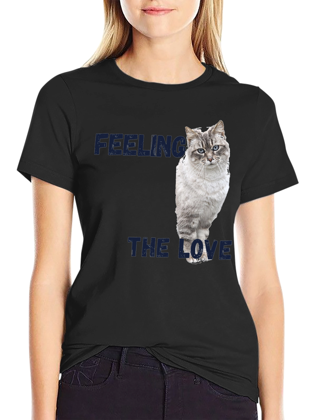 Feeling the Love Cat Graphic T-Shirt