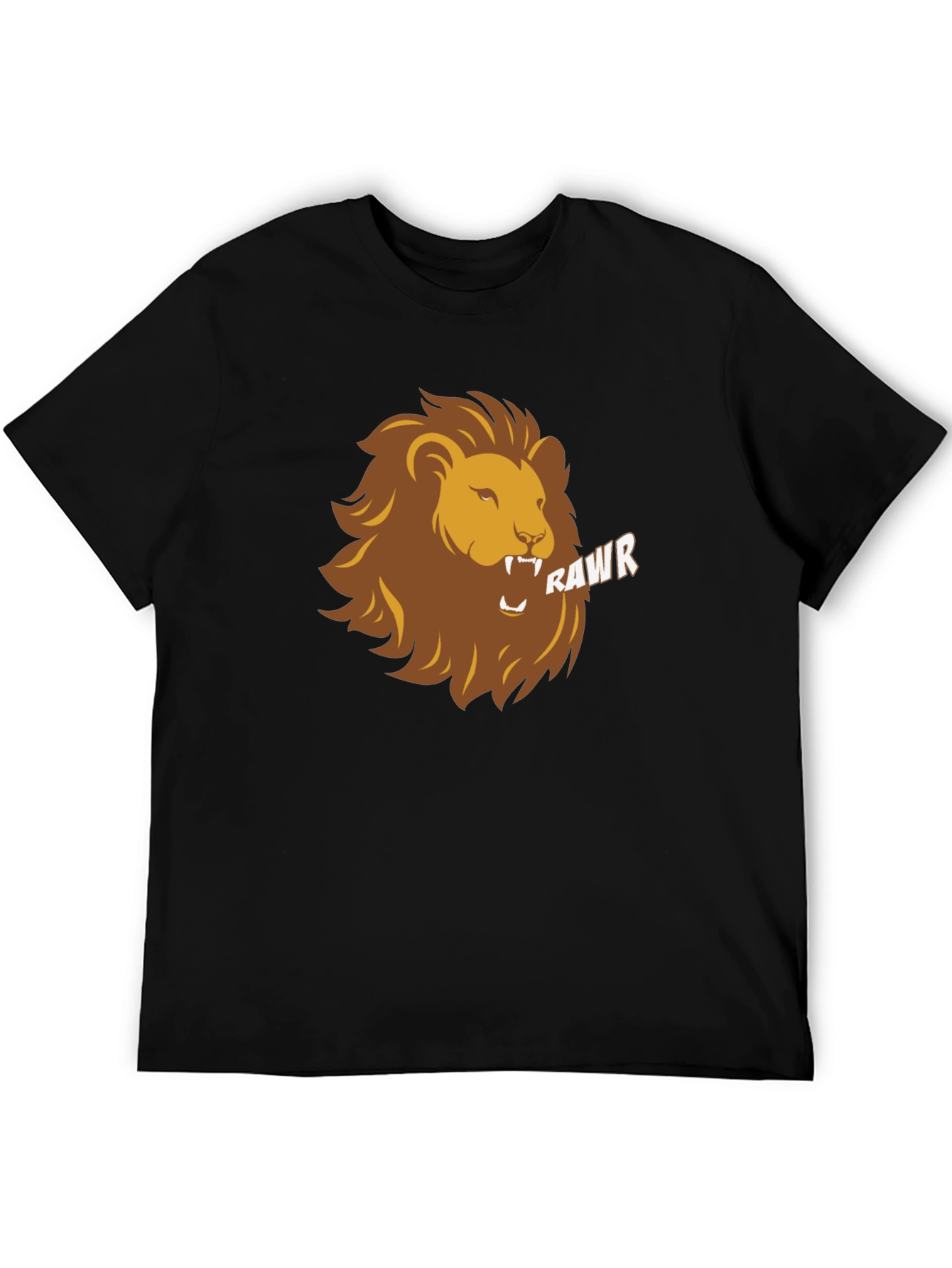 Roaring Lion Graphic Tee - Black Casual T-Shirt