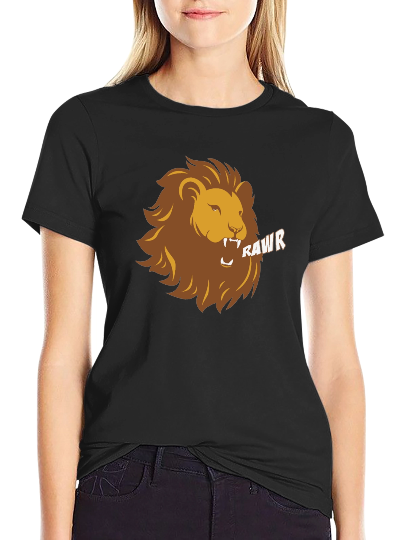 Roaring Lion Graphic Tee - Black Casual T-Shirt