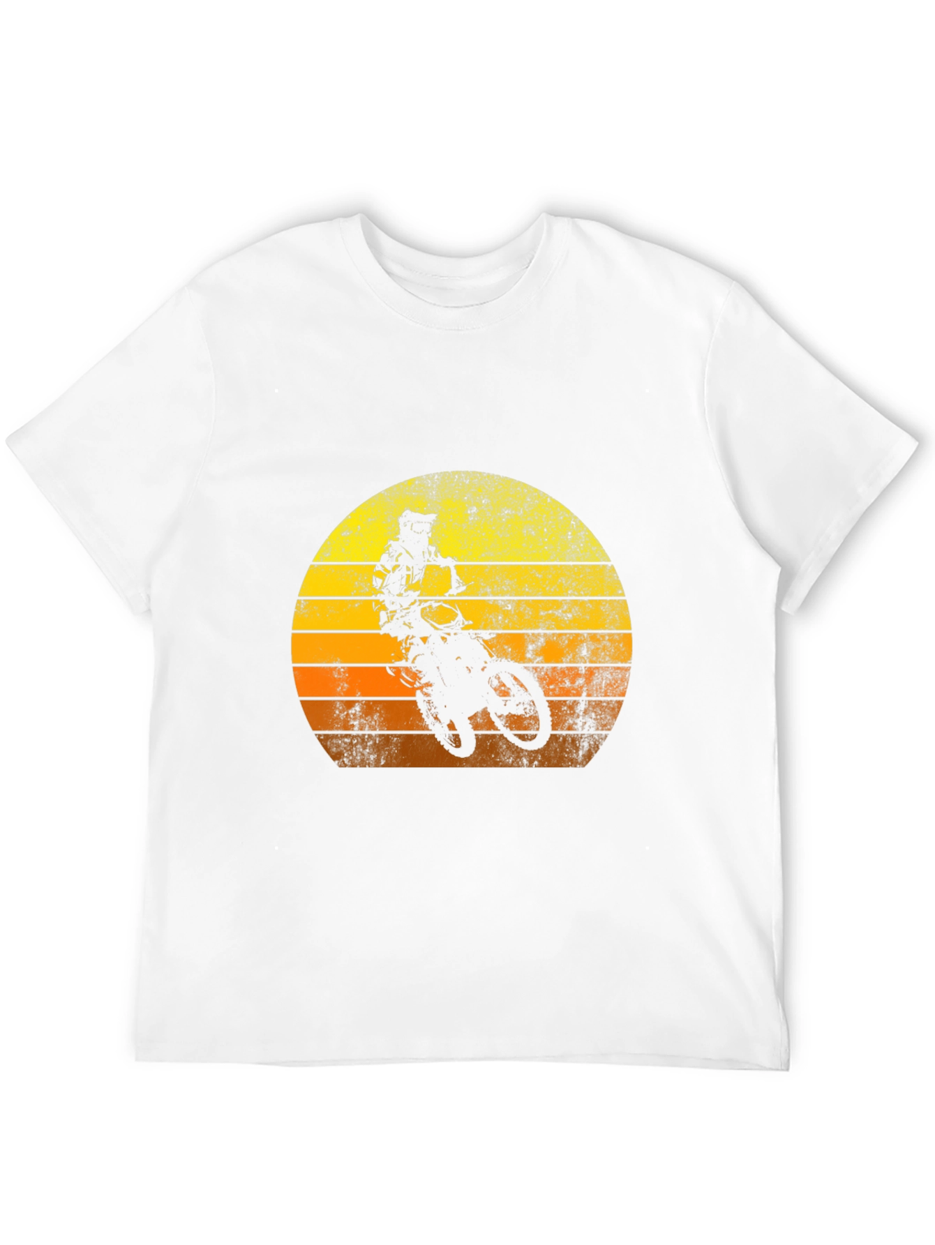 Retro Motocross Sunset T-Shirt - Black