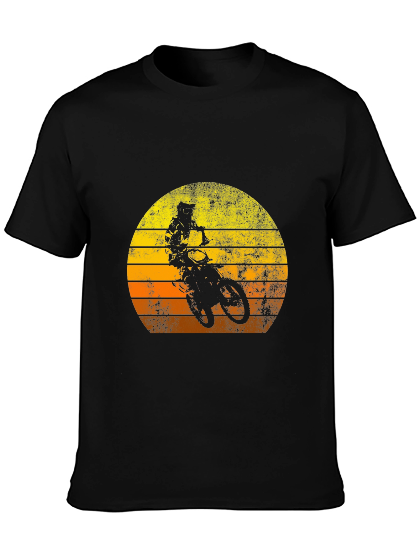 Retro Motocross Sunset T-Shirt - Black