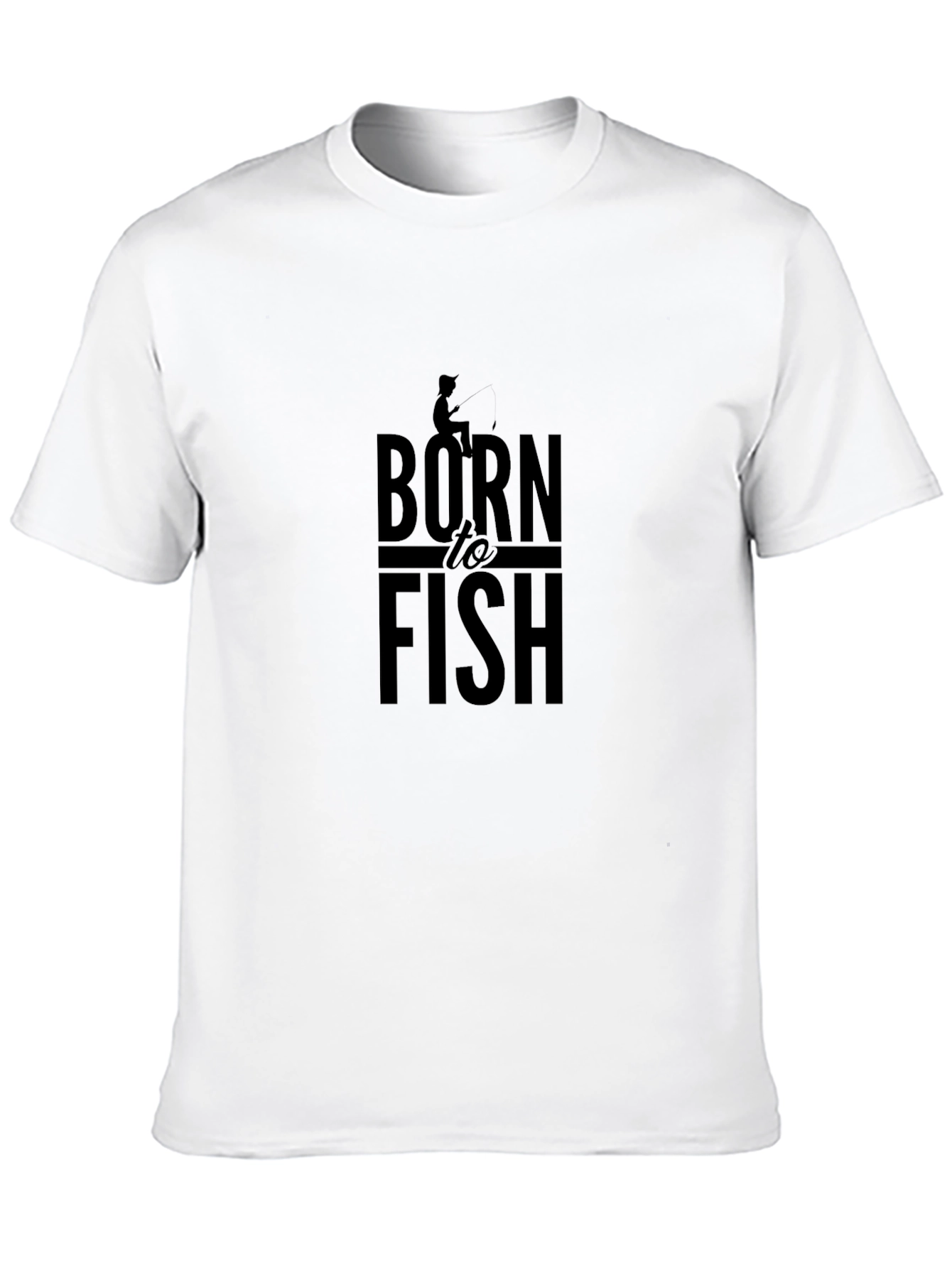 Born to Fish Graphic T-Shirt - Black