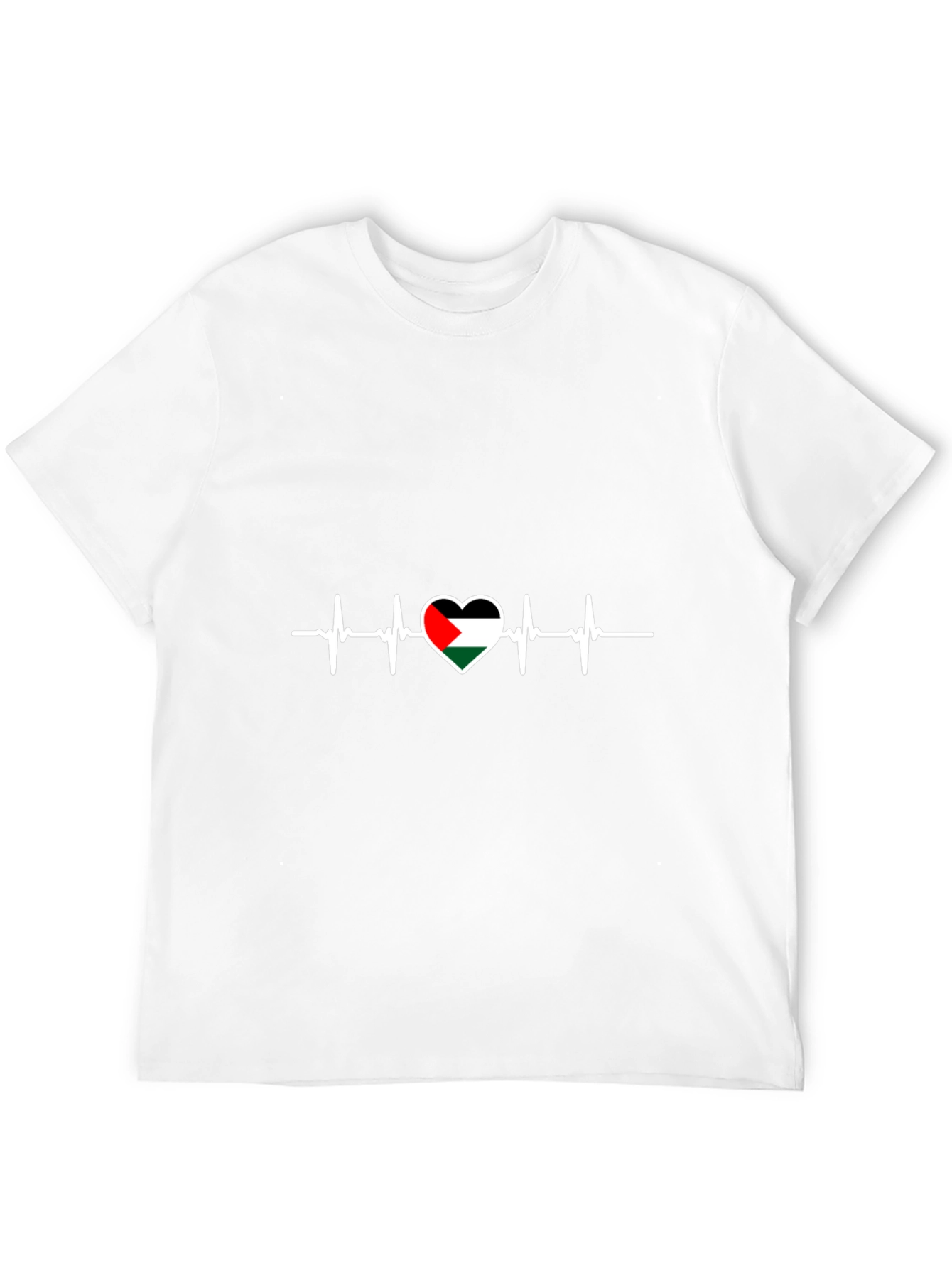 Palestine Heartbeat T-Shirt - Black
